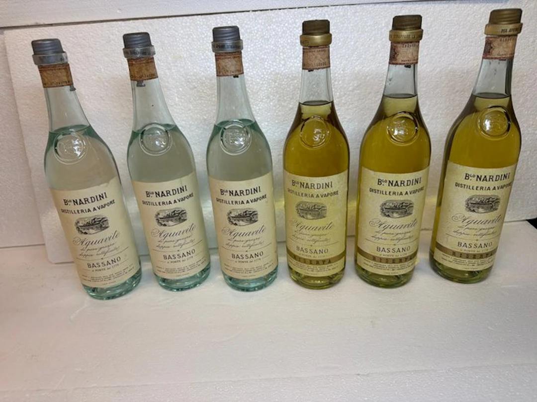Nardini - Acquavite di Pura Grappa + Riserva - b. 1980s - 1L - 6 bottles