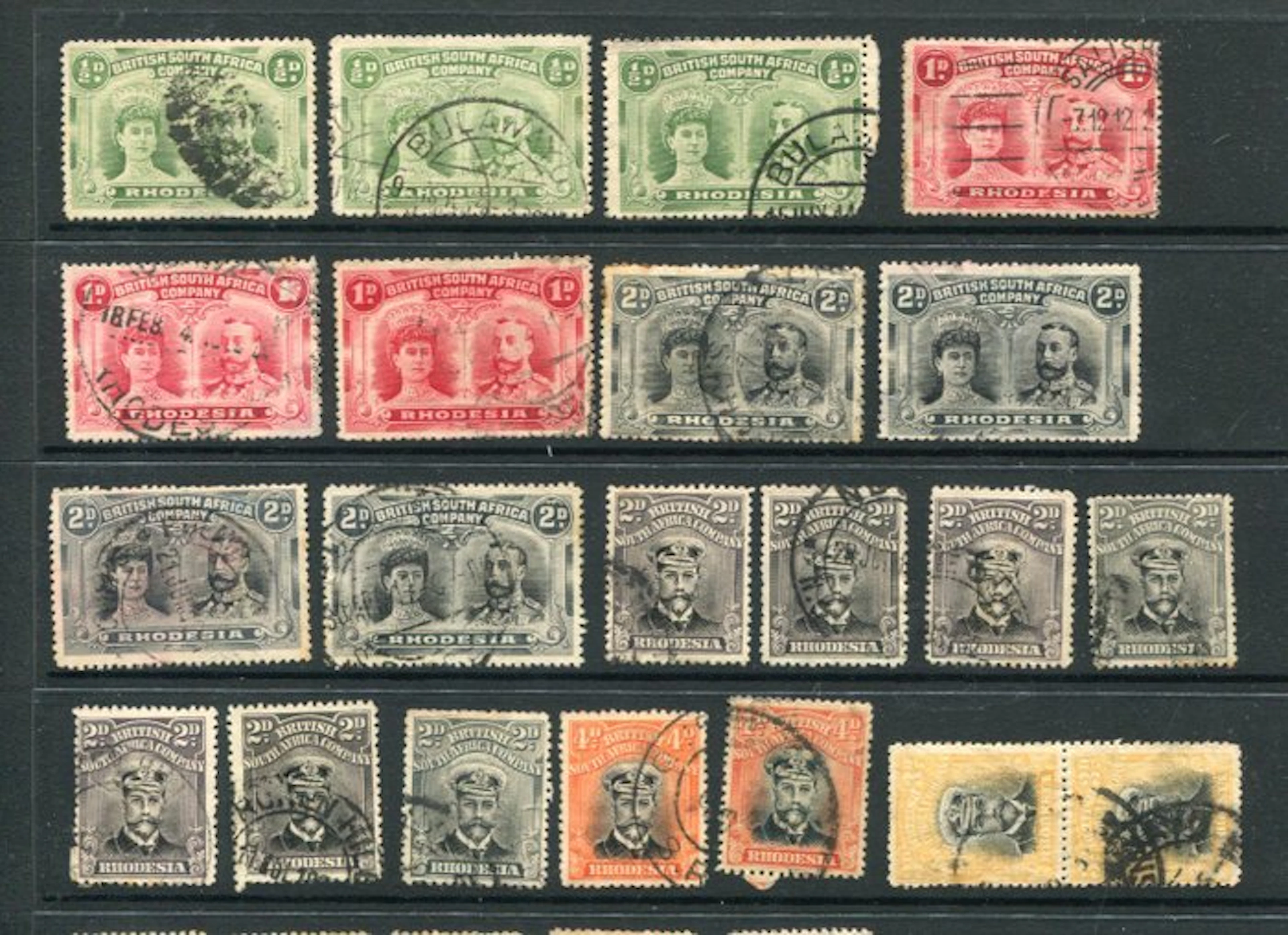 Rhodesia and Nyasaland - RHODESIA & NYASALAND Old M&U Collection 350 Stamps
