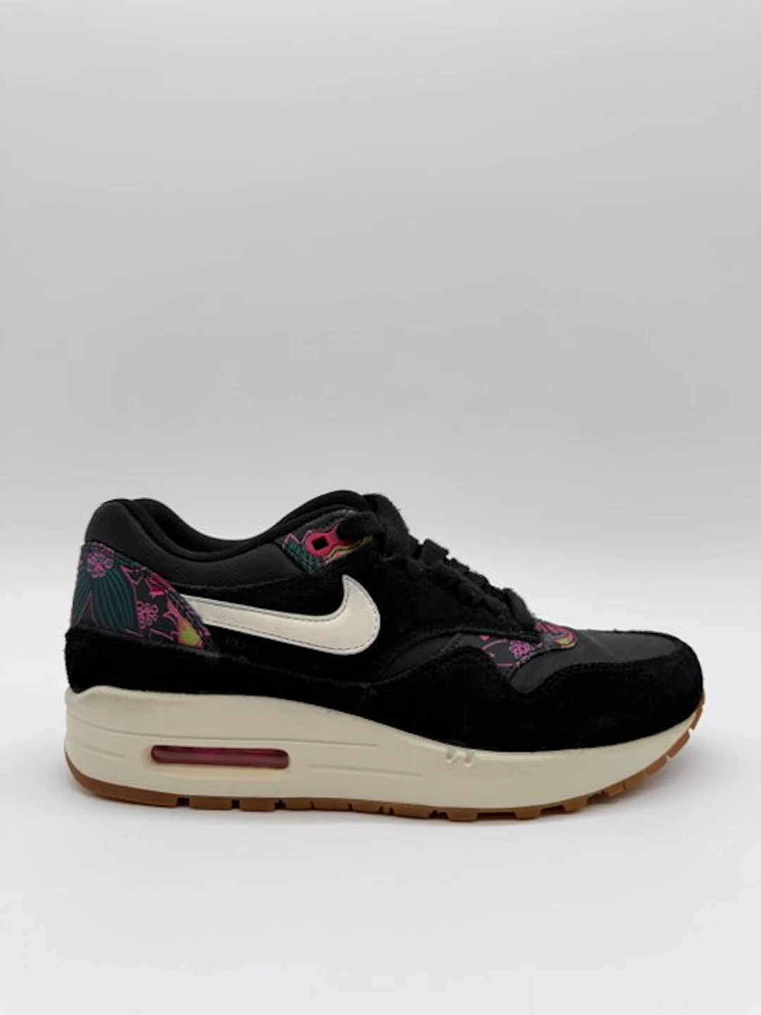 Nike - Nike Air Max 1 Aloha Black (white swoosh) - Sneakers - Size: EU 36