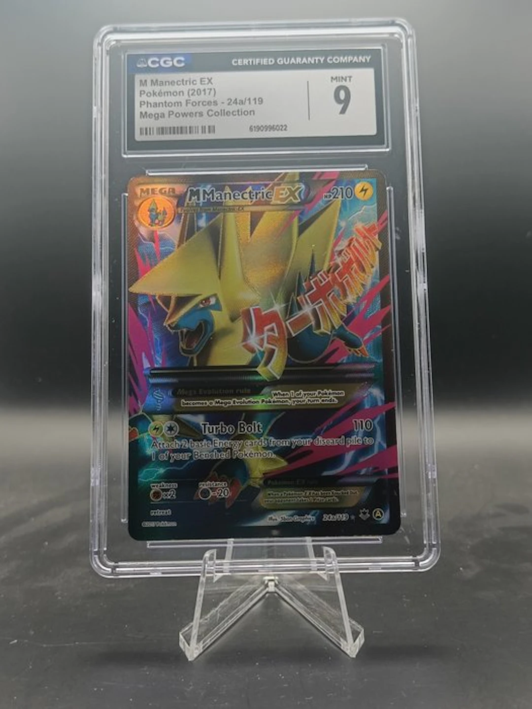 2017 Pokémon M Manectric EX #24a Graded card - CGC 9
