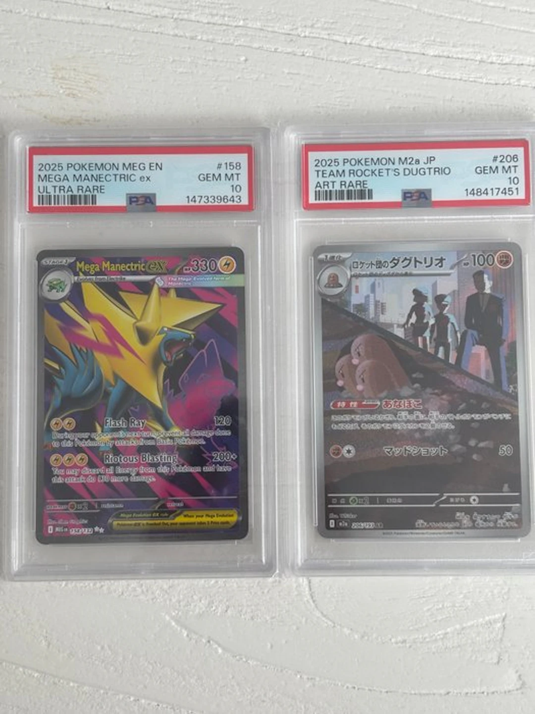Pokémon - 2 Graded card - Mega Manectric ex & Team...