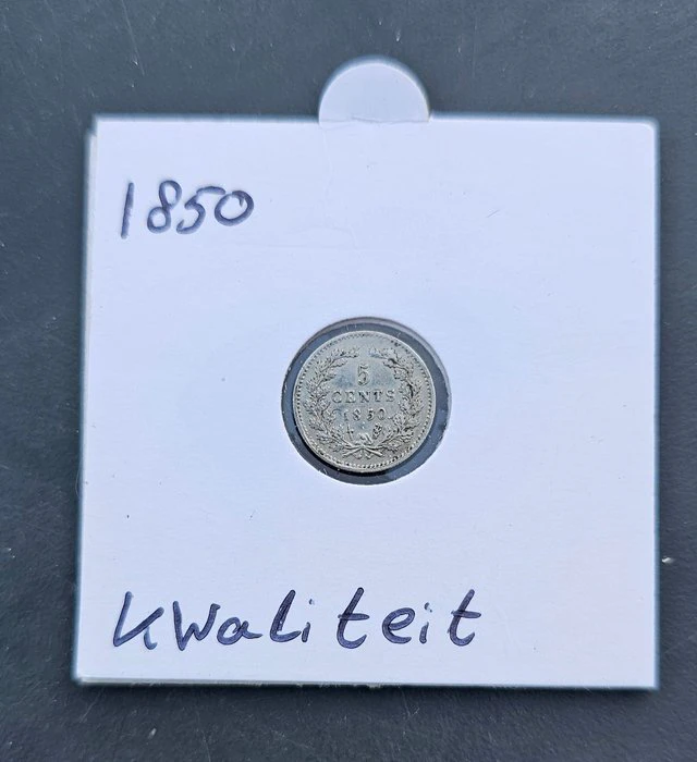 Netherlands. Willem III. 5 Cents 1850 (No reserve price)