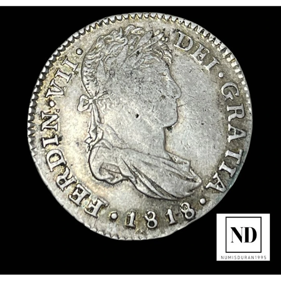 Spain. Fernando VII. Real 1818 - Nueva Guatemala M