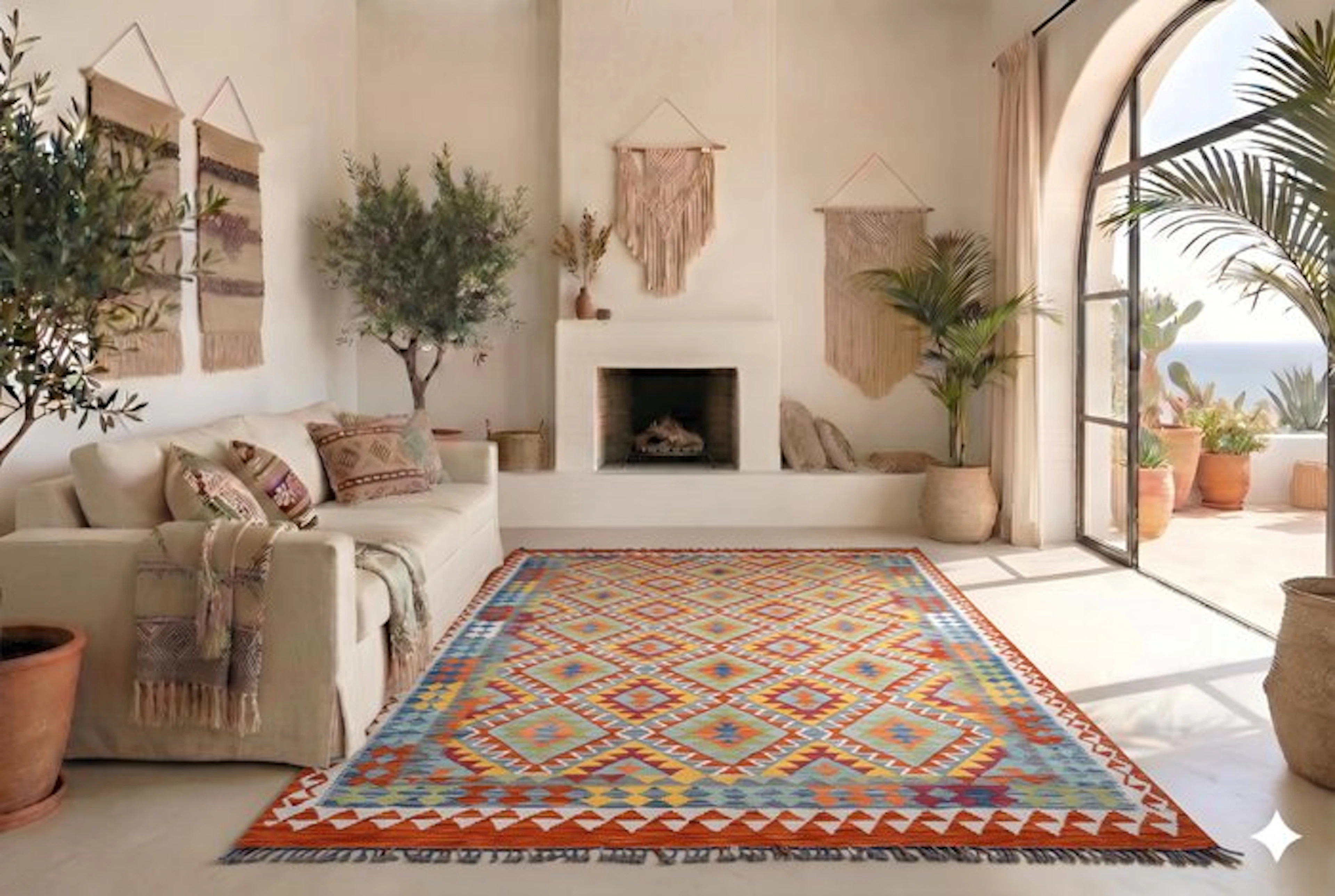 Colorful kilim - unused - Rug - 300 cm - 200 cm - With certificate