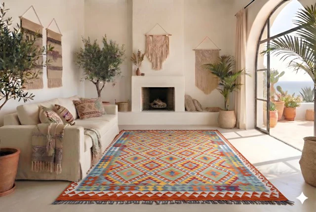 Colorful kilim - unused - Rug - 300 cm - 200 cm - With certificate