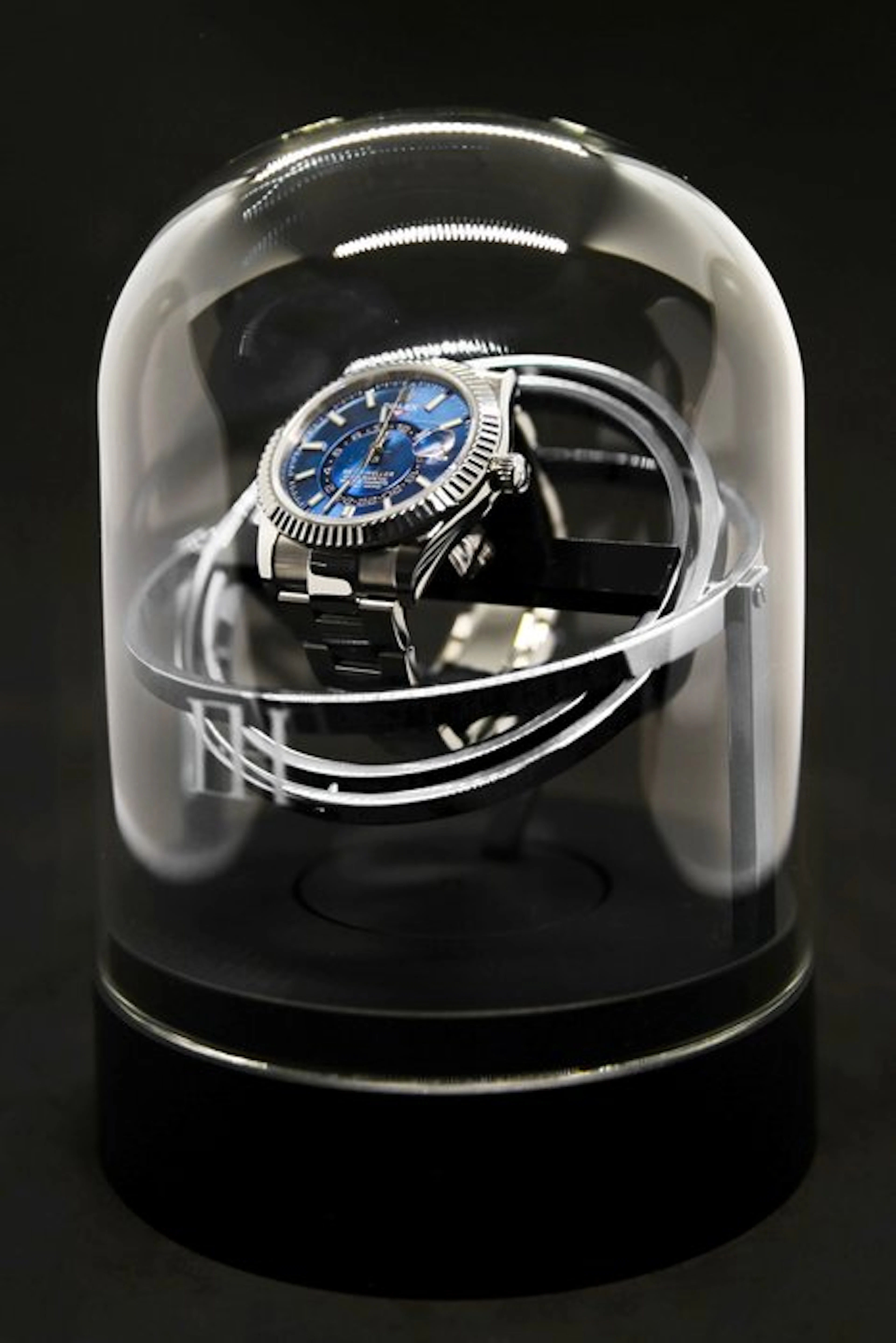 The Voyager Silver - Elbrus Horology - Tourbillon / Gyro / Orbit Watch Winder