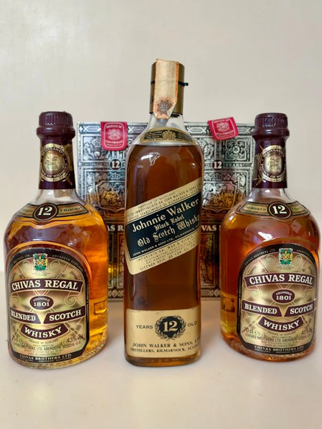 Chivas Regal 12yo + Johnnie Walker 12yo Black Label - b