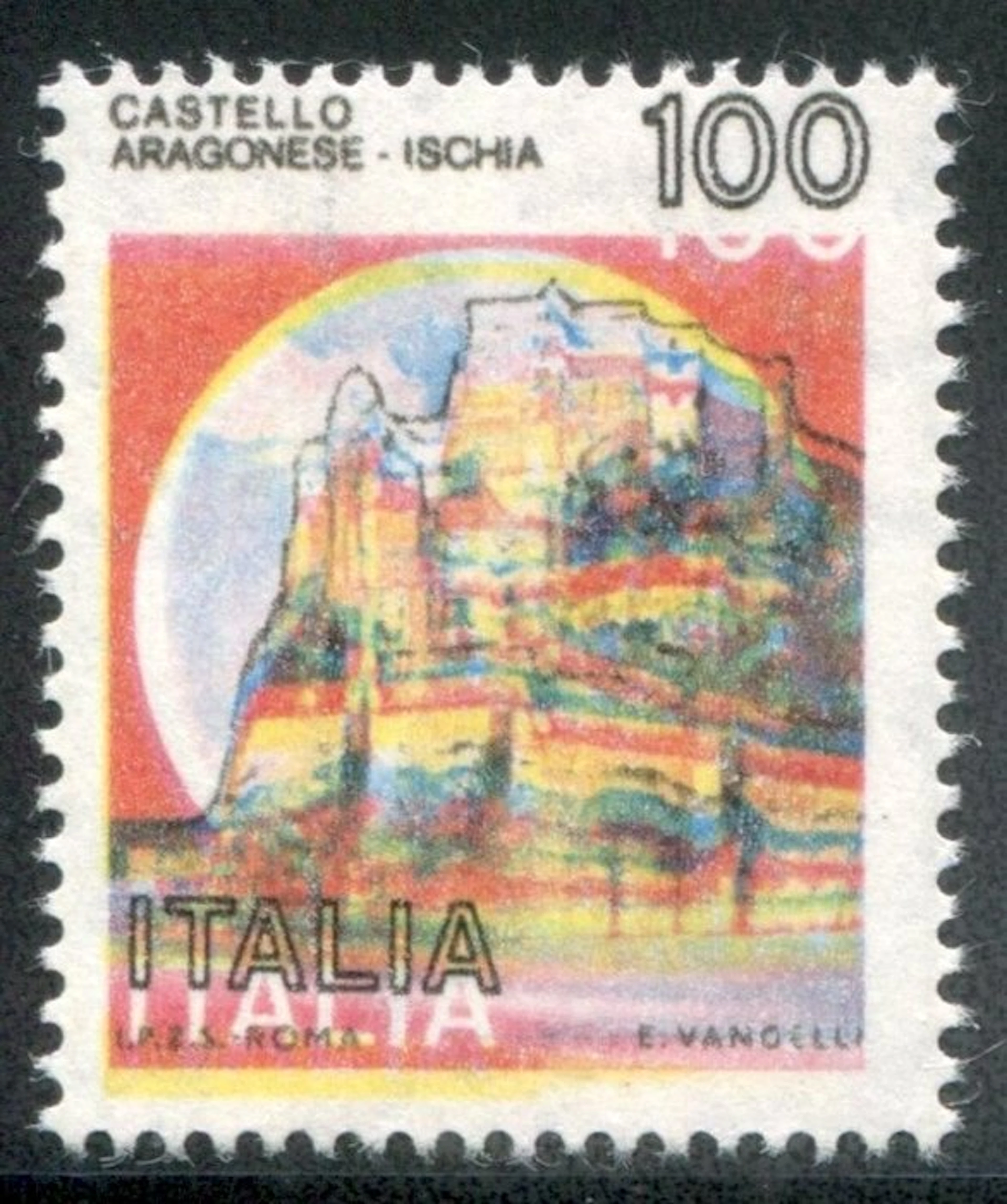 Italian Republic 1980 - Castelli 100 lire Aragonese Ischia