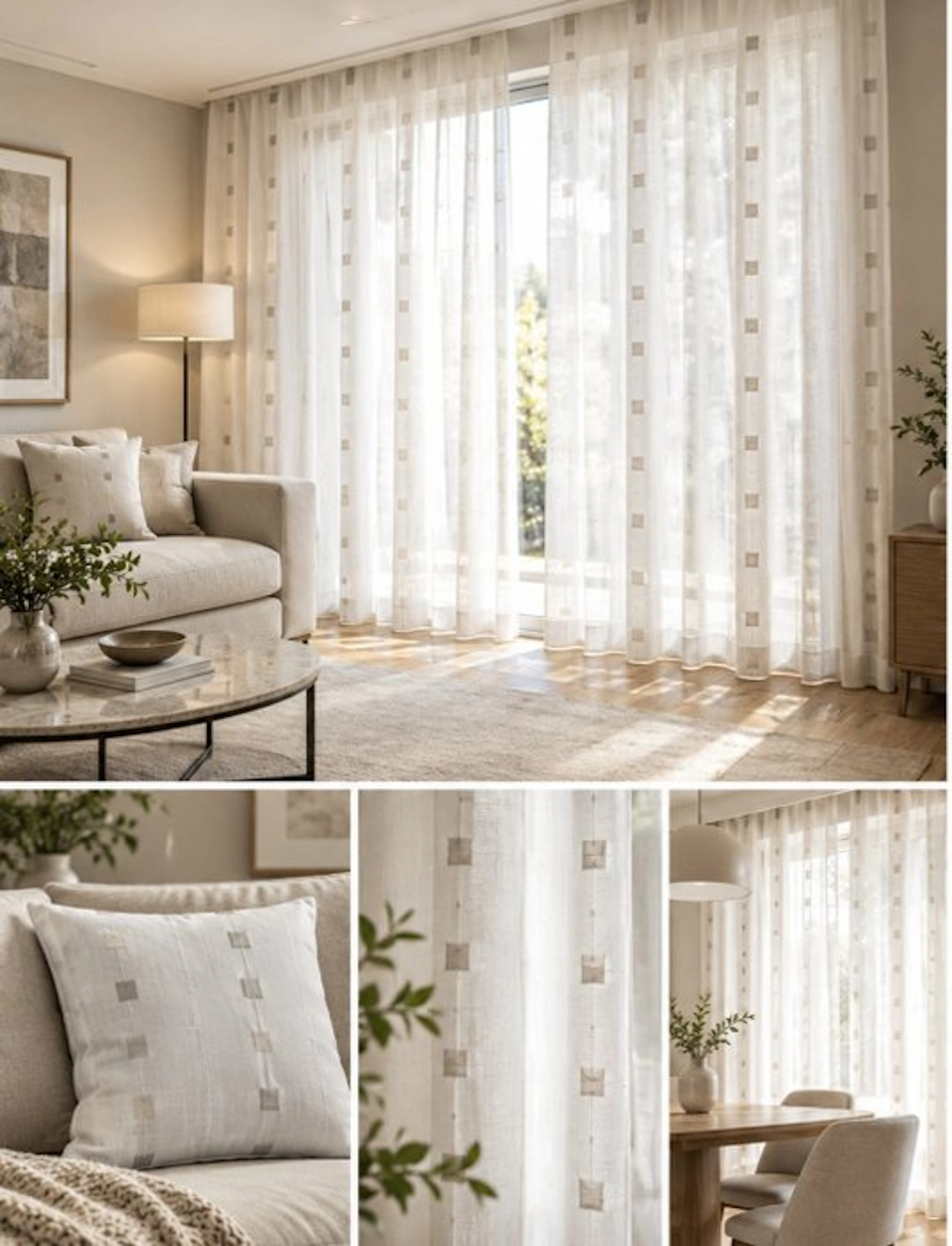 Elegant fabric for curtains - Textile - 520 cm - 320 cm