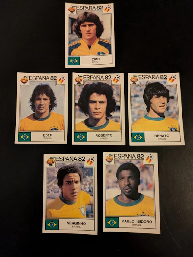 1982 Panini Zico Unpasted - 6 Card - Excellent (EX)