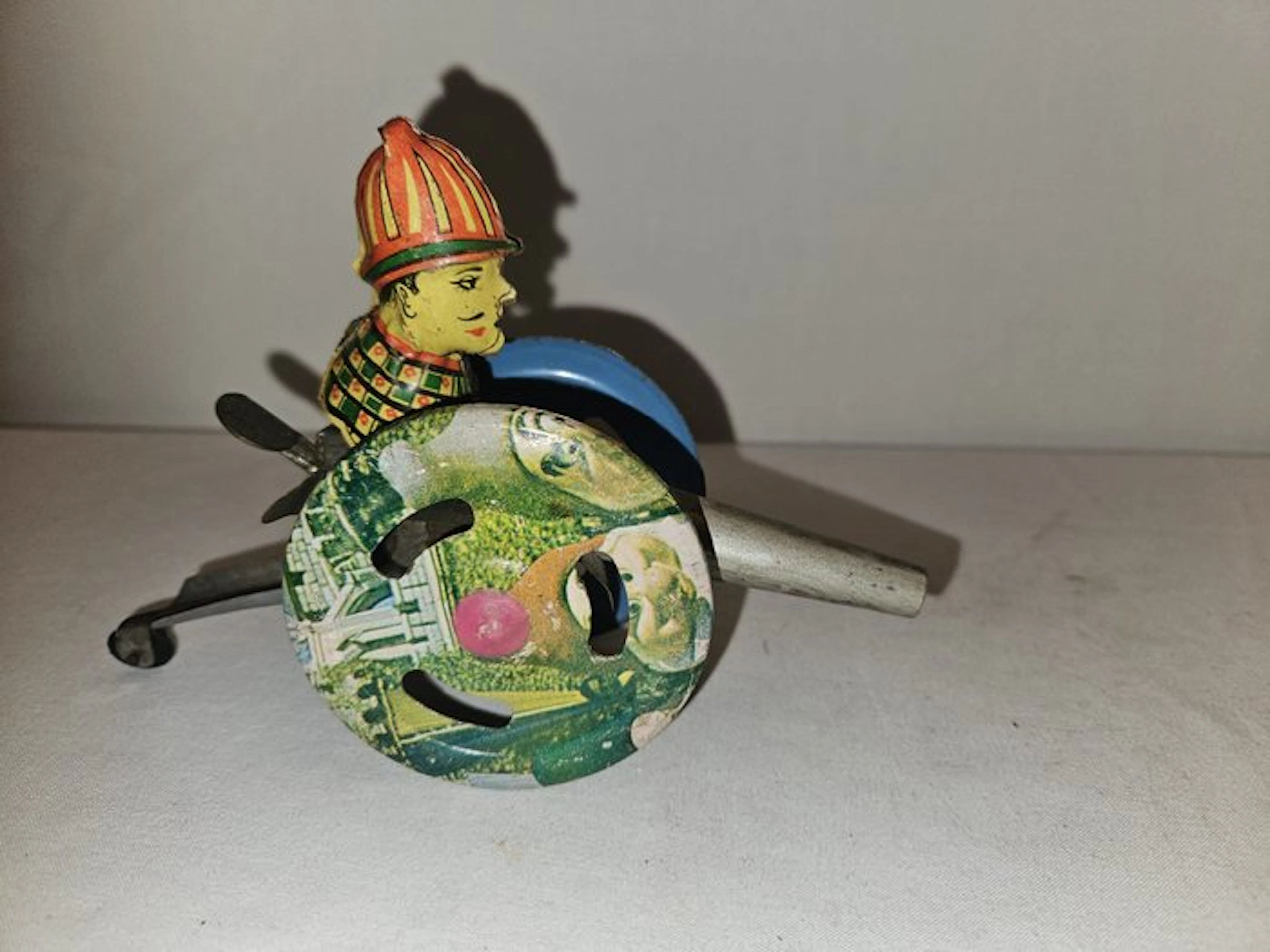 jouets de paris - Toy Kanon met rijdende figuur - 1930-1940 - France
