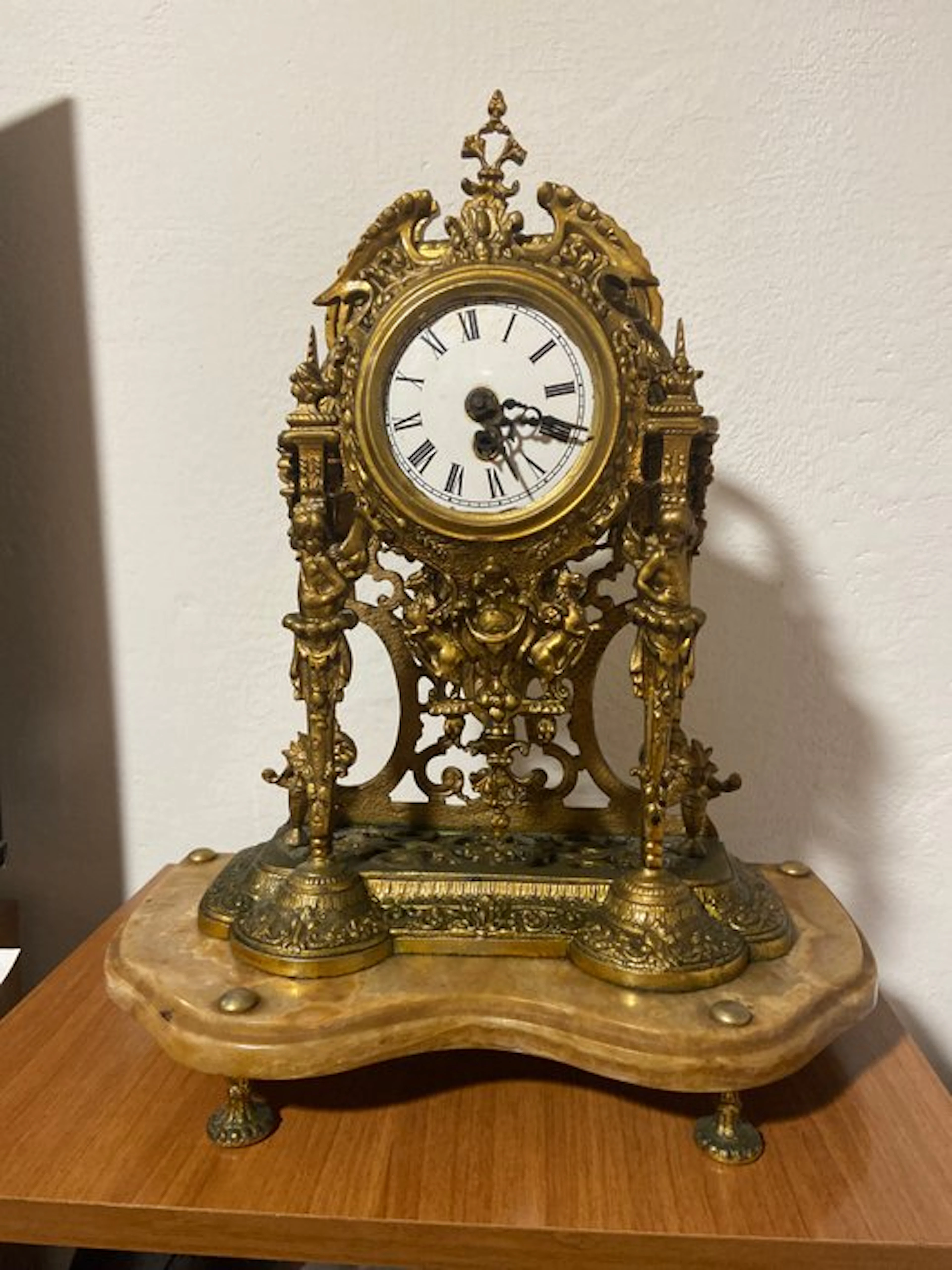 Clock French design - Gilt brass - 1970-1980