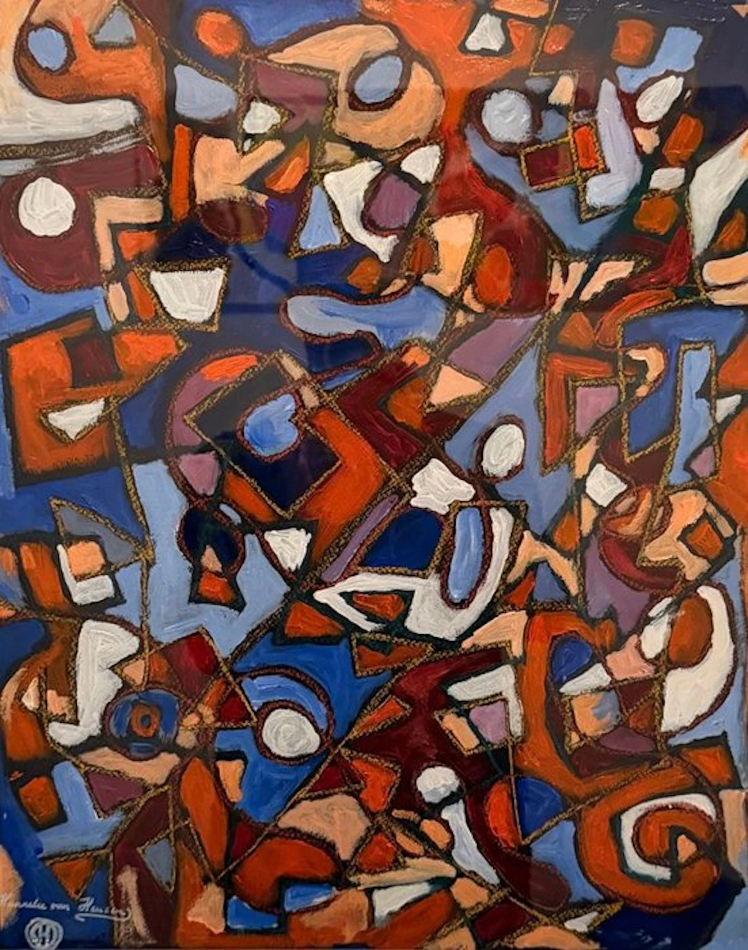 Hanneke van Heusen (1959) - Mozart in Orange and Blue