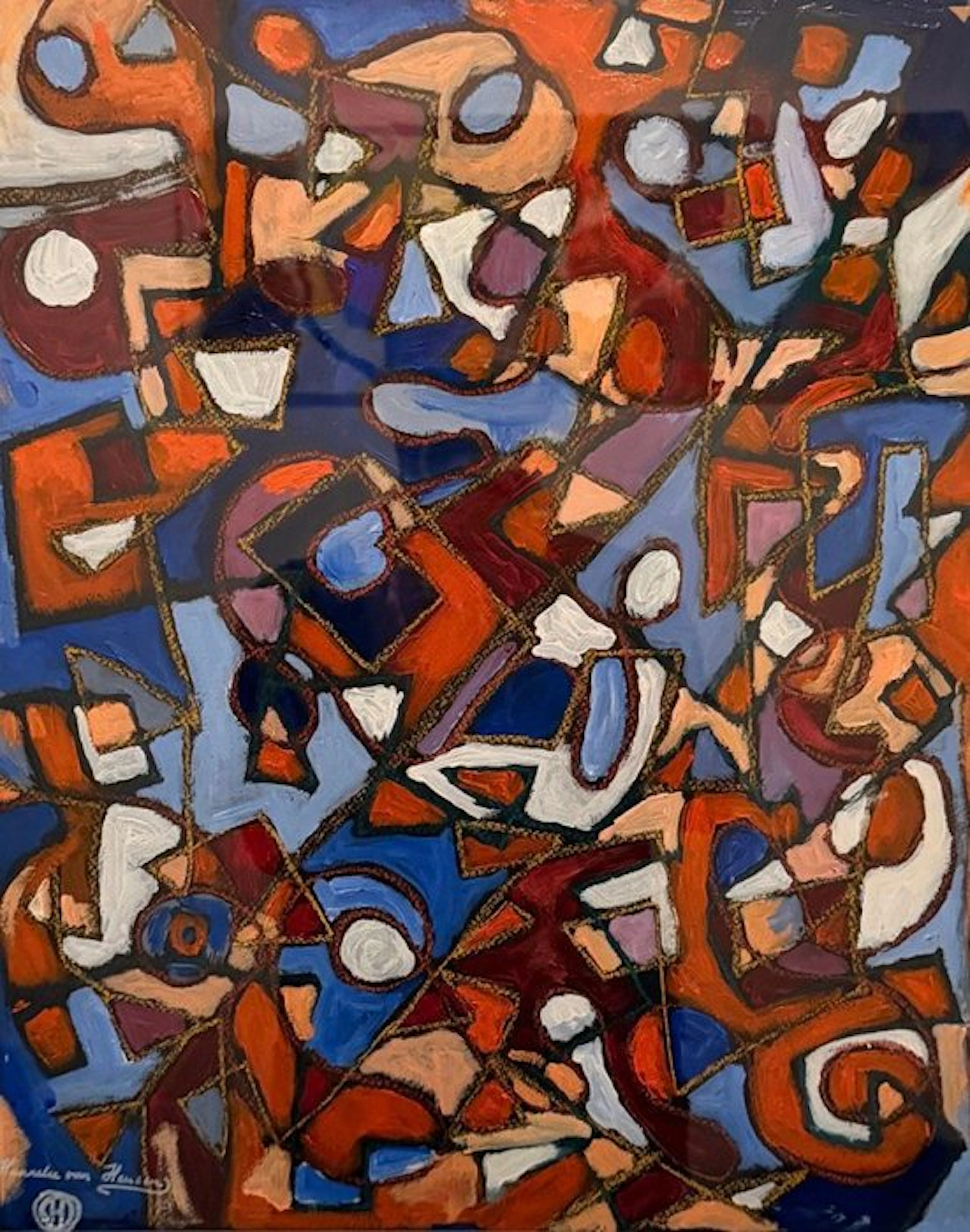 Hanneke van Heusen (1959) - Mozart in Orange and Blue