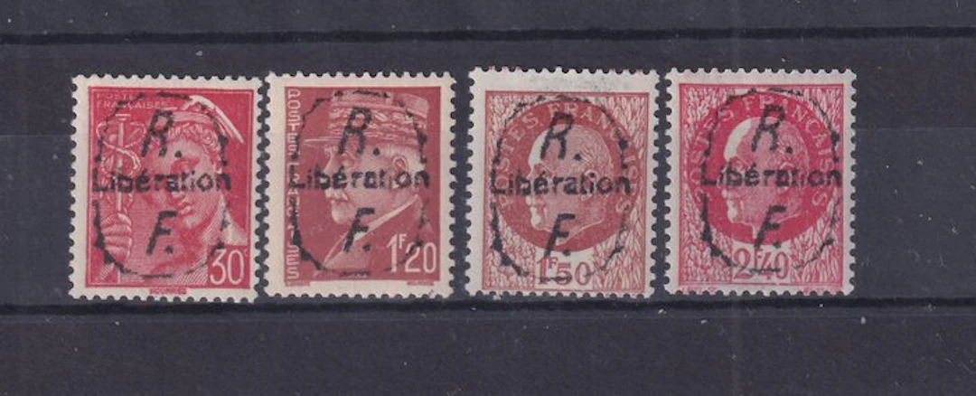 France - Liberation of Dreux No. 2M/9/10/11A *