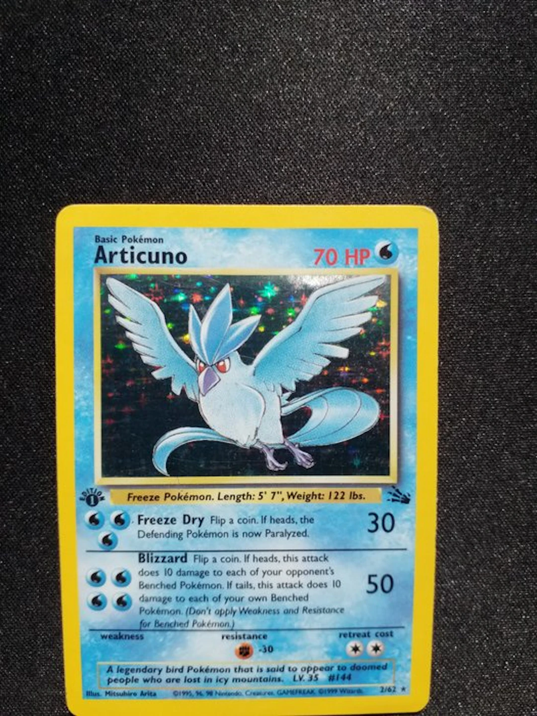 Pokémon - 1 Card - Articuno 2/62 First edition, Holo - WOTC