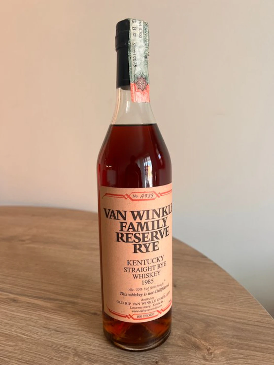 Van Winkle 1985 15 years old Family Reserve - Rye 100...
