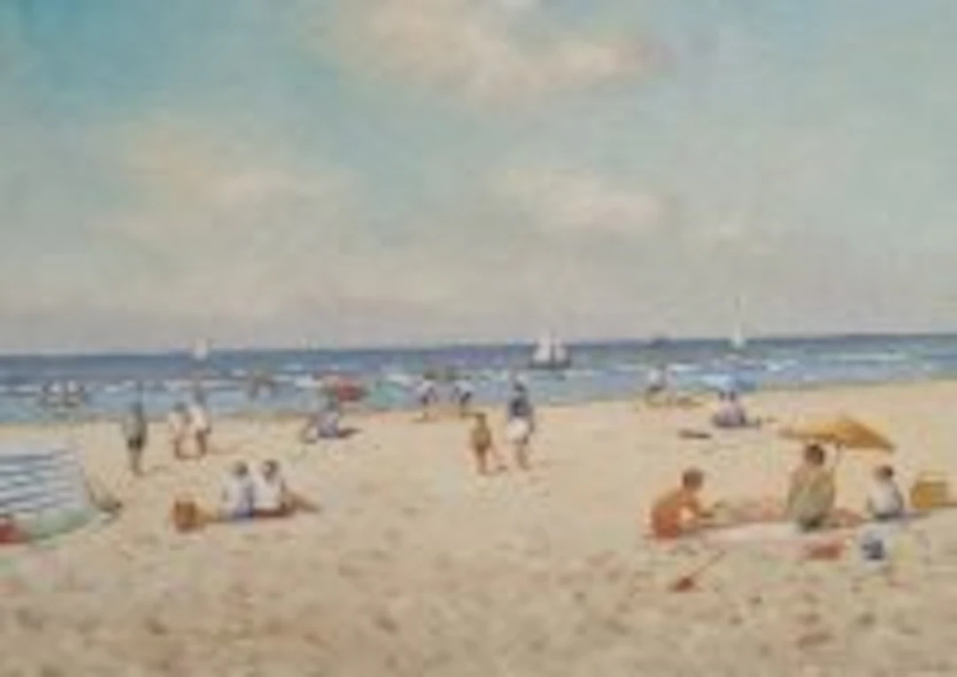 L. van Vugt (1952) - Strandgezicht