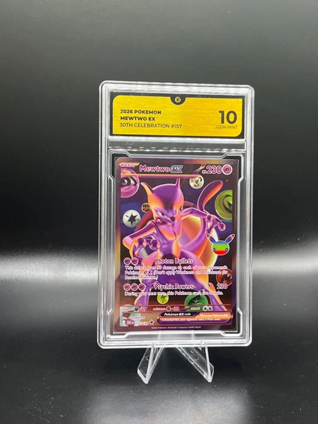 Pokémon - 1 Graded card - Mewtwo 157 30TH Anniversary Alternate art - GG 10