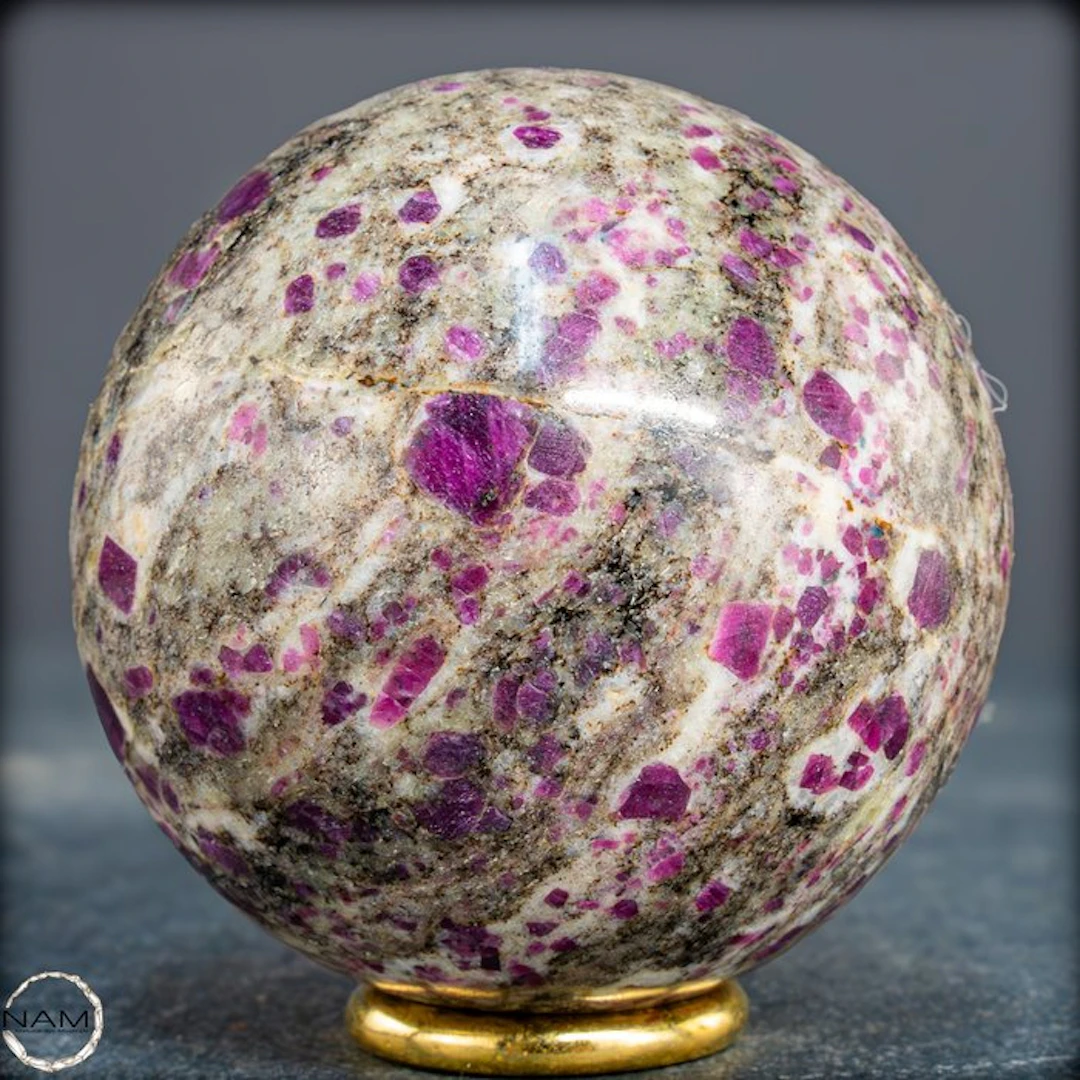 Very Rare Natural Ruby Crystal Sphere, Unheated 1961.15 ct- 392.23 g