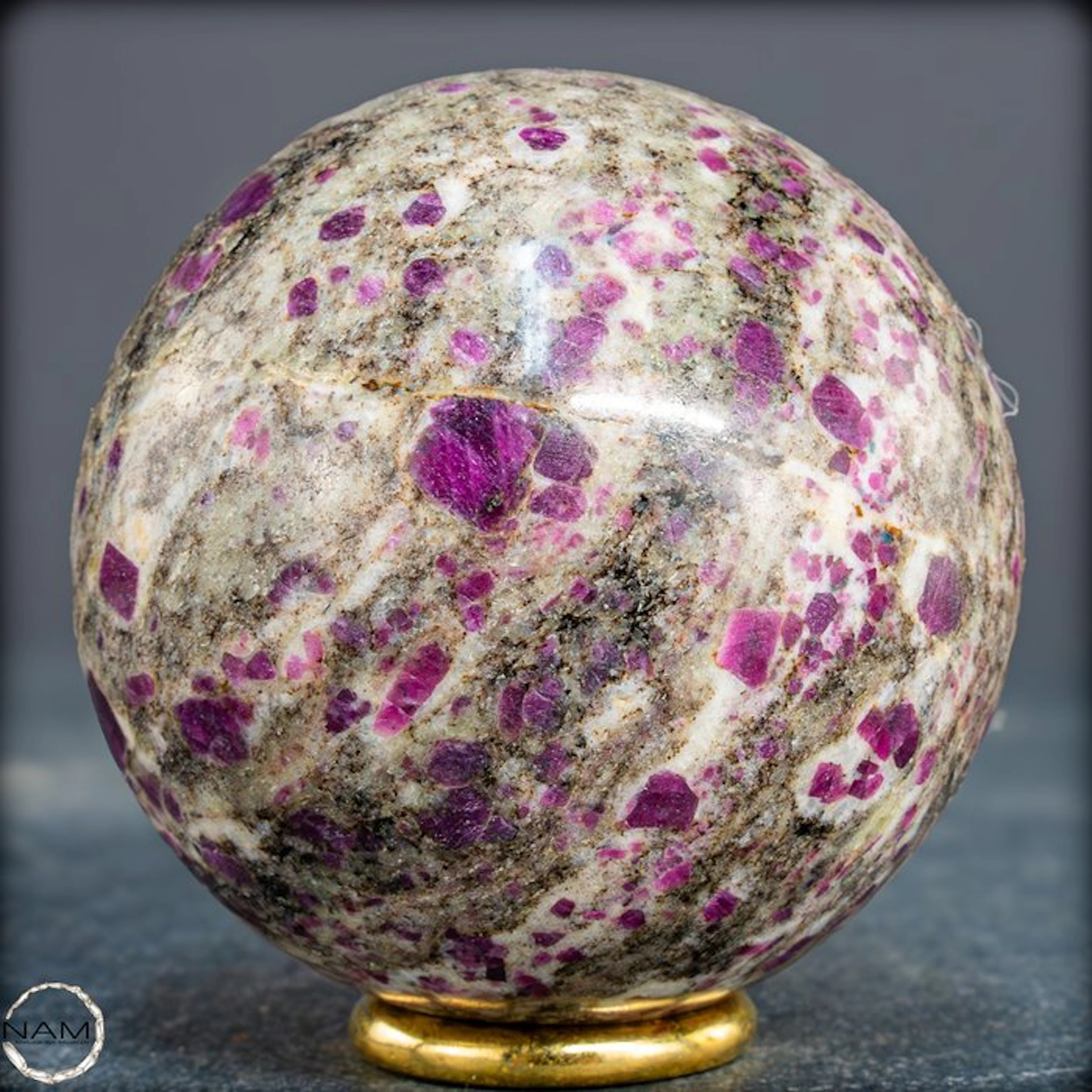 Very Rare Natural Ruby Crystal Sphere, Unheated 1961.15 ct- 392.23 g