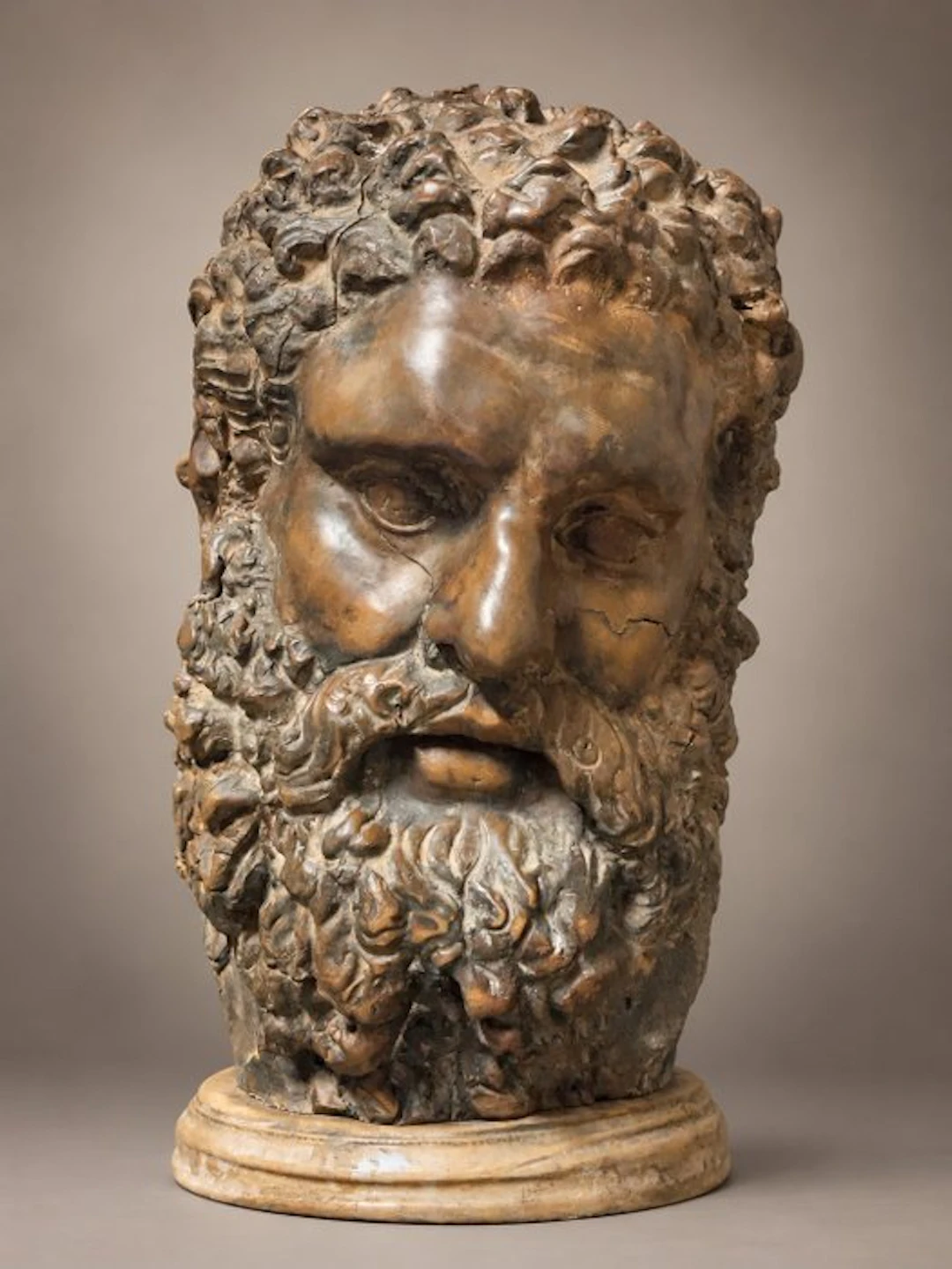 Sculpture, Busto di Ercole Farnese - 43 cm - Earthenware