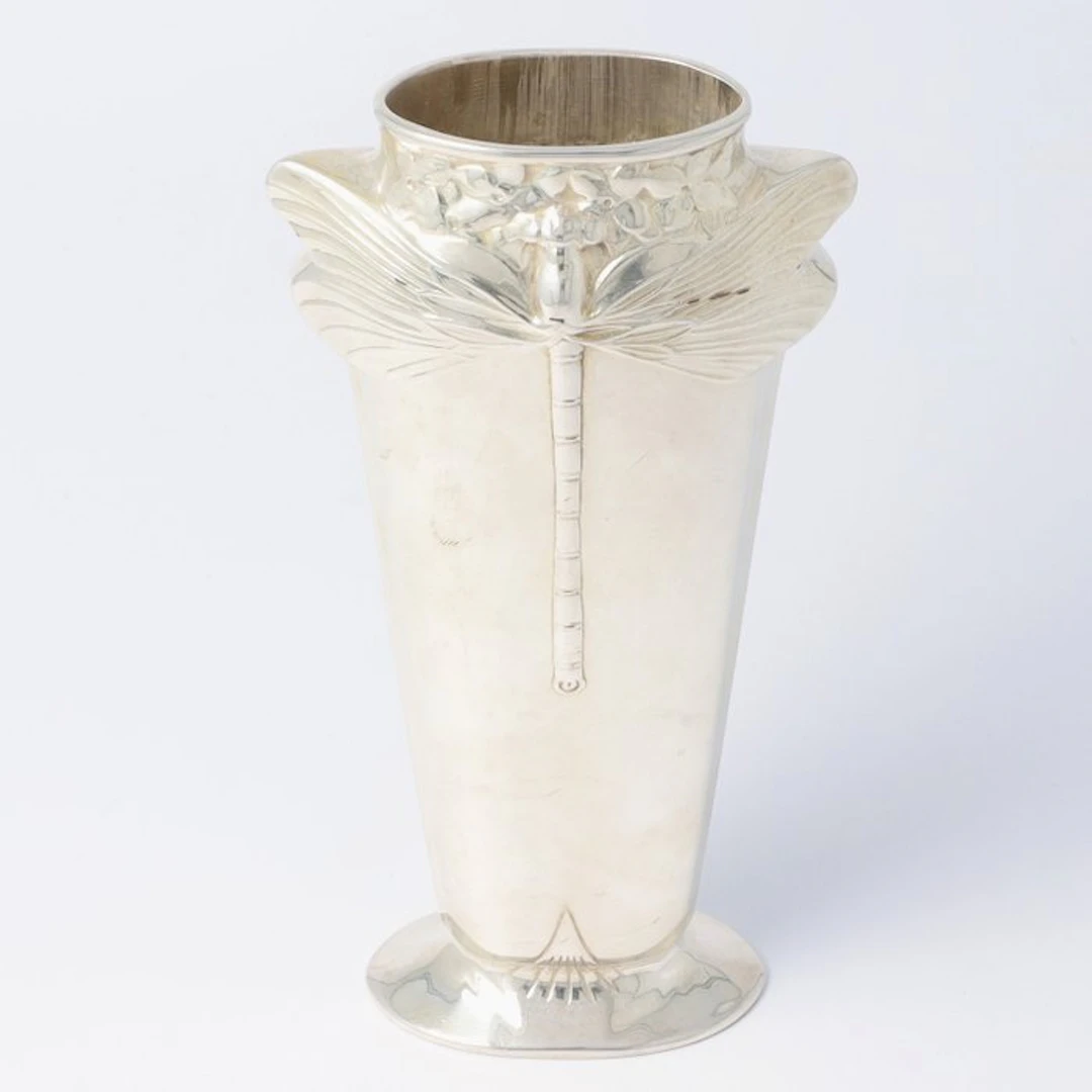 NO RESERVE - Christofle - Model 'Libellule' - Vase - Silverplated