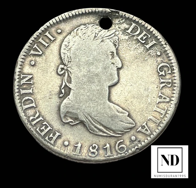 Spain. Fernando VII. 8 Reales 1816 - México