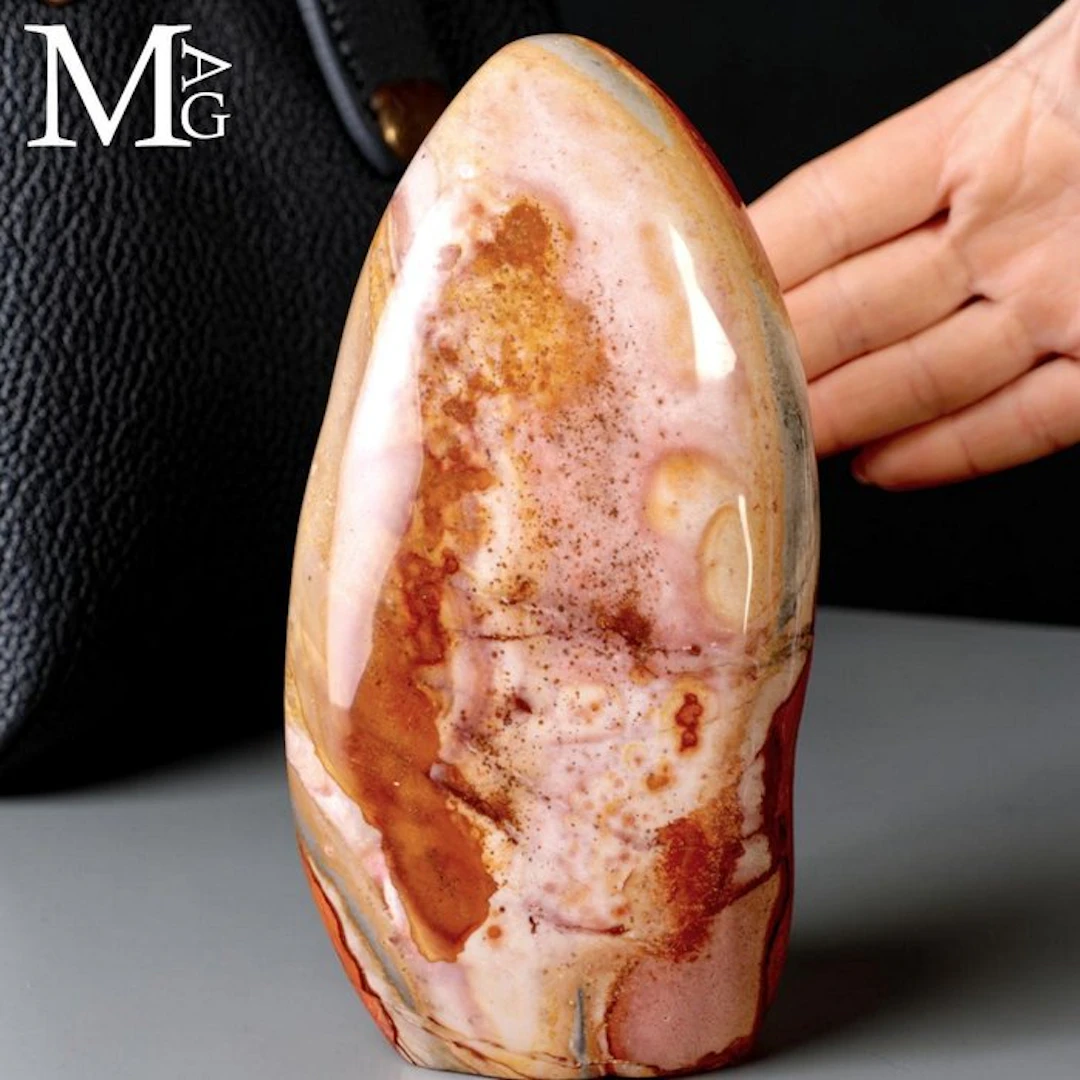 Polychrome Jasper Freeform Sculpture from Madagascar...