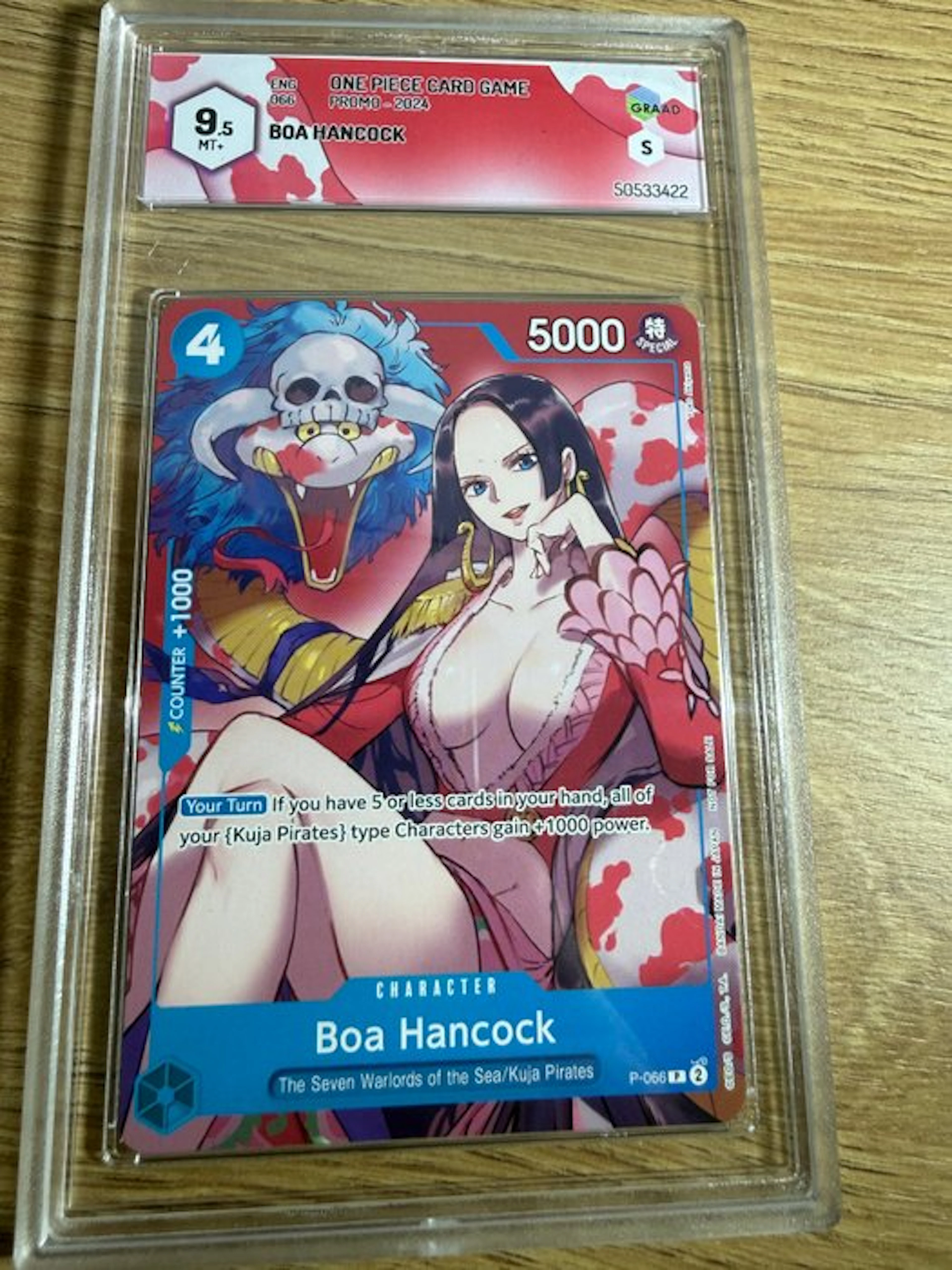 One Piece - 1 Graded card - One Piece - Boa Hancock - Graad 9.5