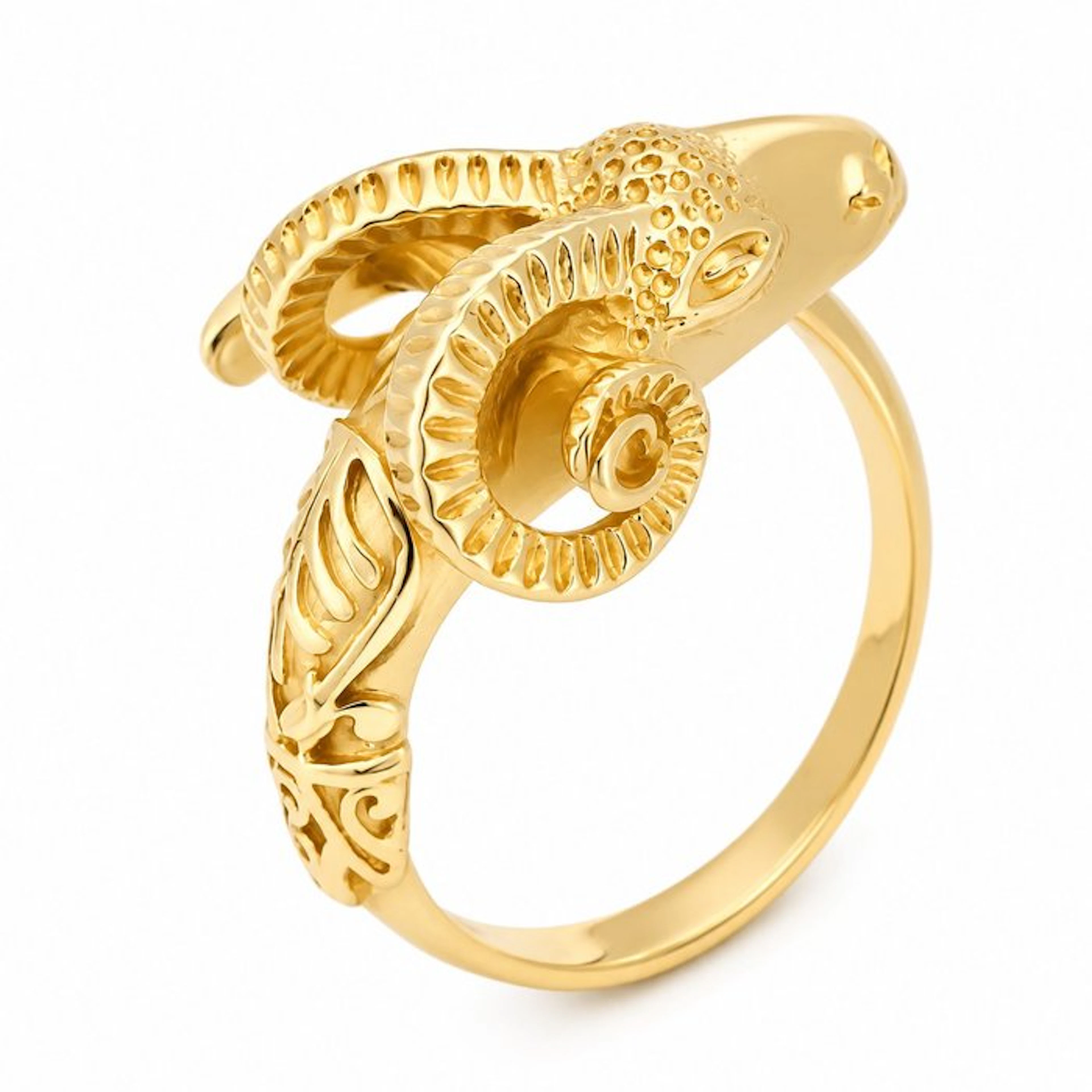 Ring - 14 kt. Yellow gold - Made in Italy - Handmade