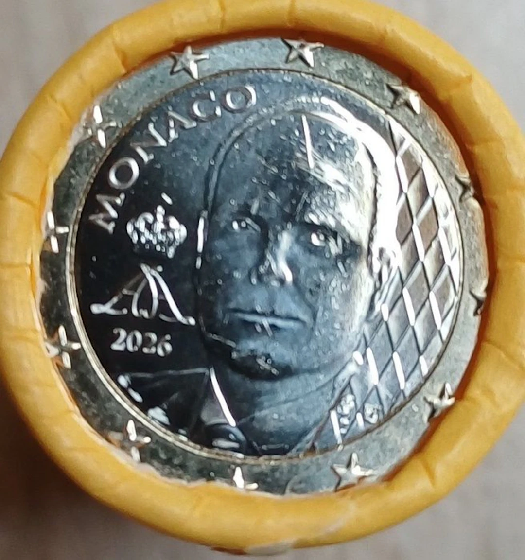Monaco. 1 Euro 2026 "Nouvelle Face" (25 monnaies) en rouleau (No reserve price)