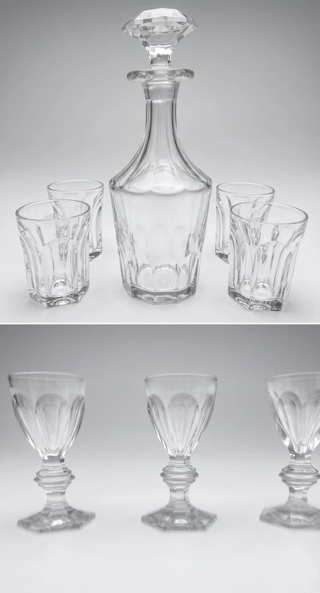 Baccarat - Drinking service (8) - Crystal - + Decanter Caton