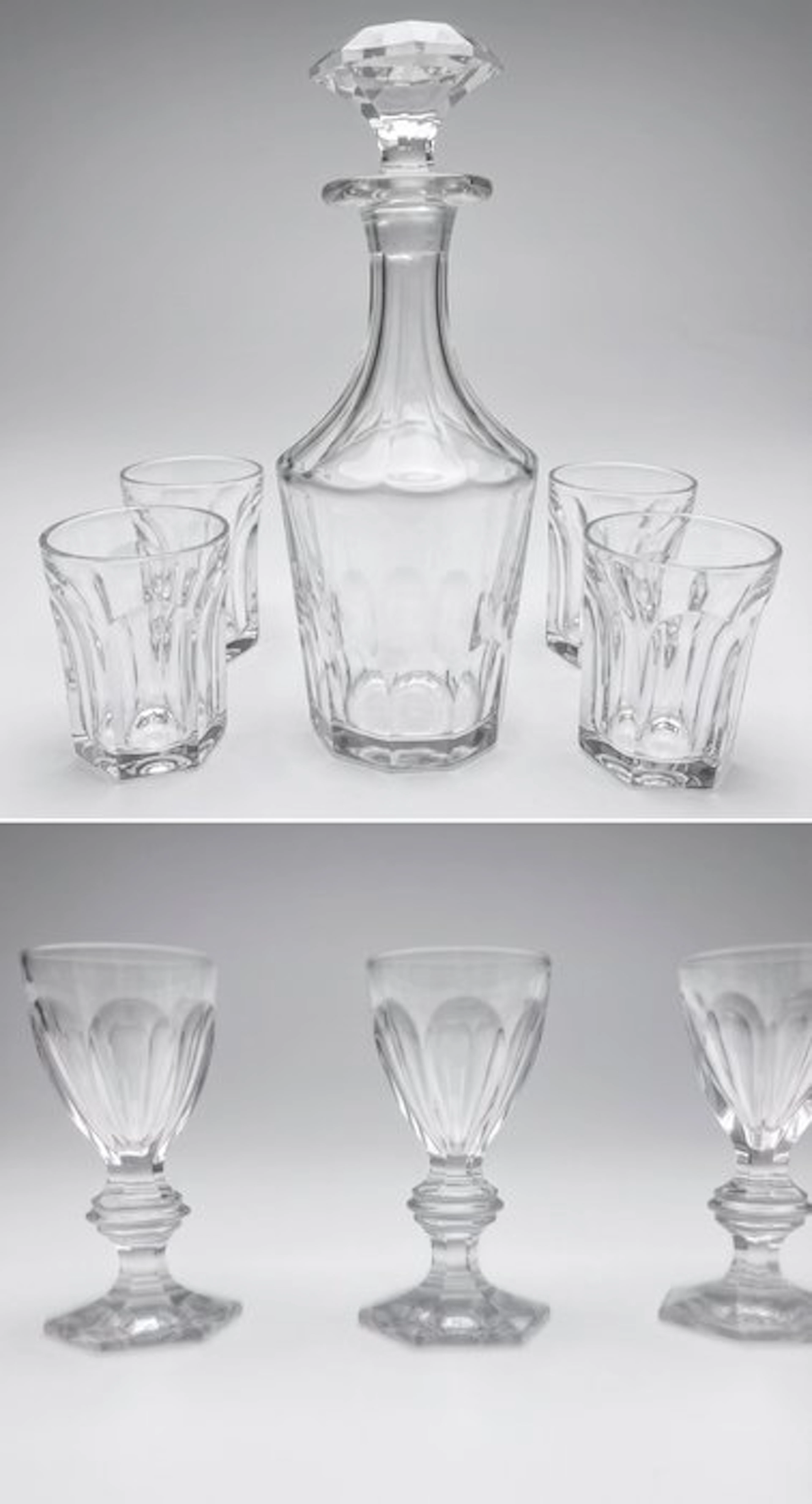 Baccarat - Drinking service (8) - Crystal - + Decanter Caton