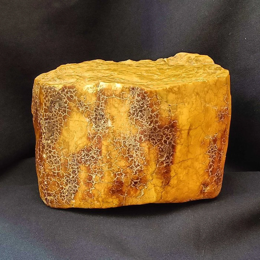 Piece of Yellow Amber Partially Polished - Height: 170 mm...