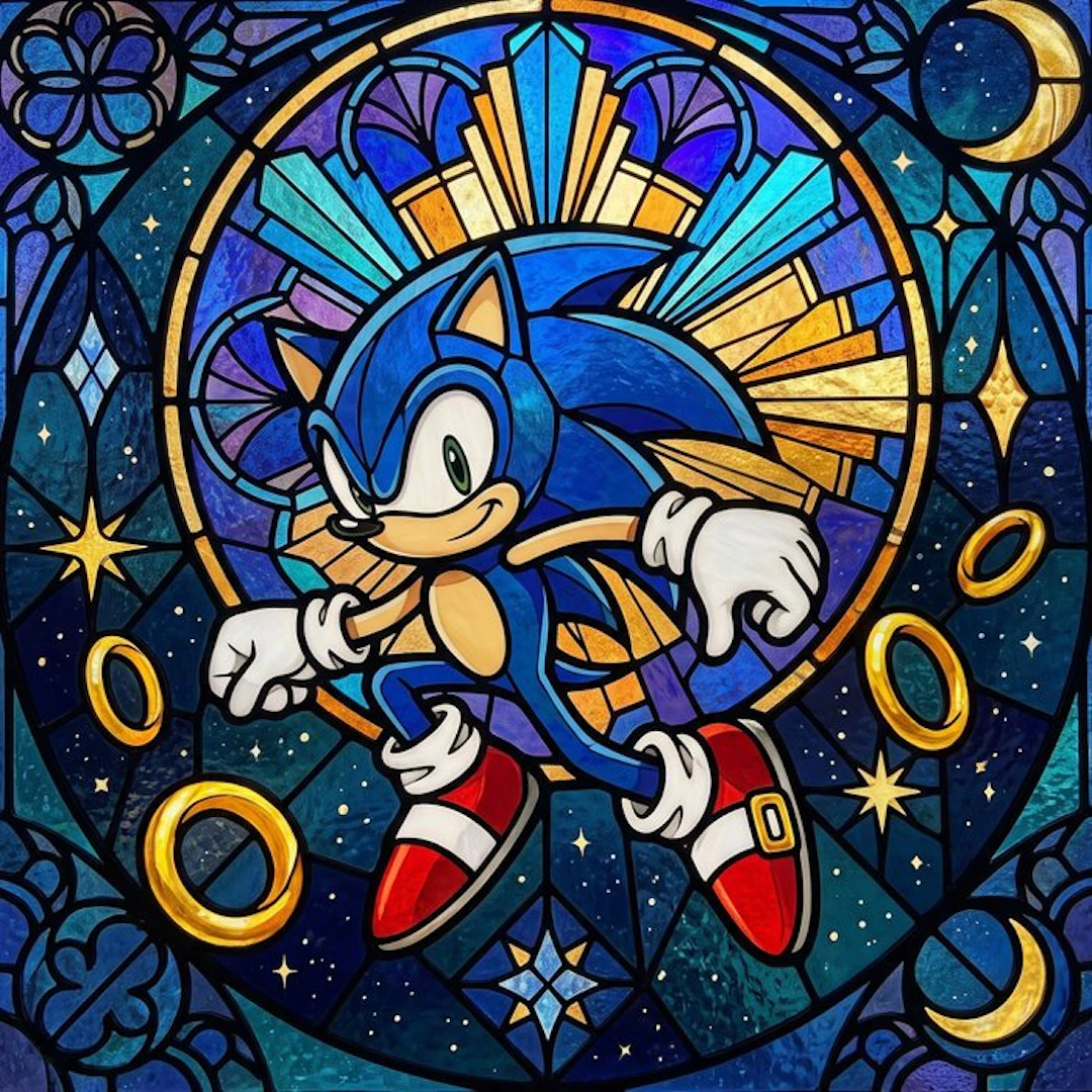 MEDSAN - Stained Glass Sonic (ステンドグラスのソニック) - UNIQUE WORK