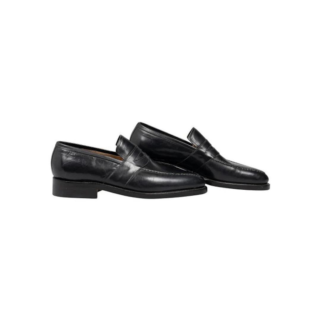 RUBINACCI - 6 UK - 40 IT - Black Leather Penny Loafers...