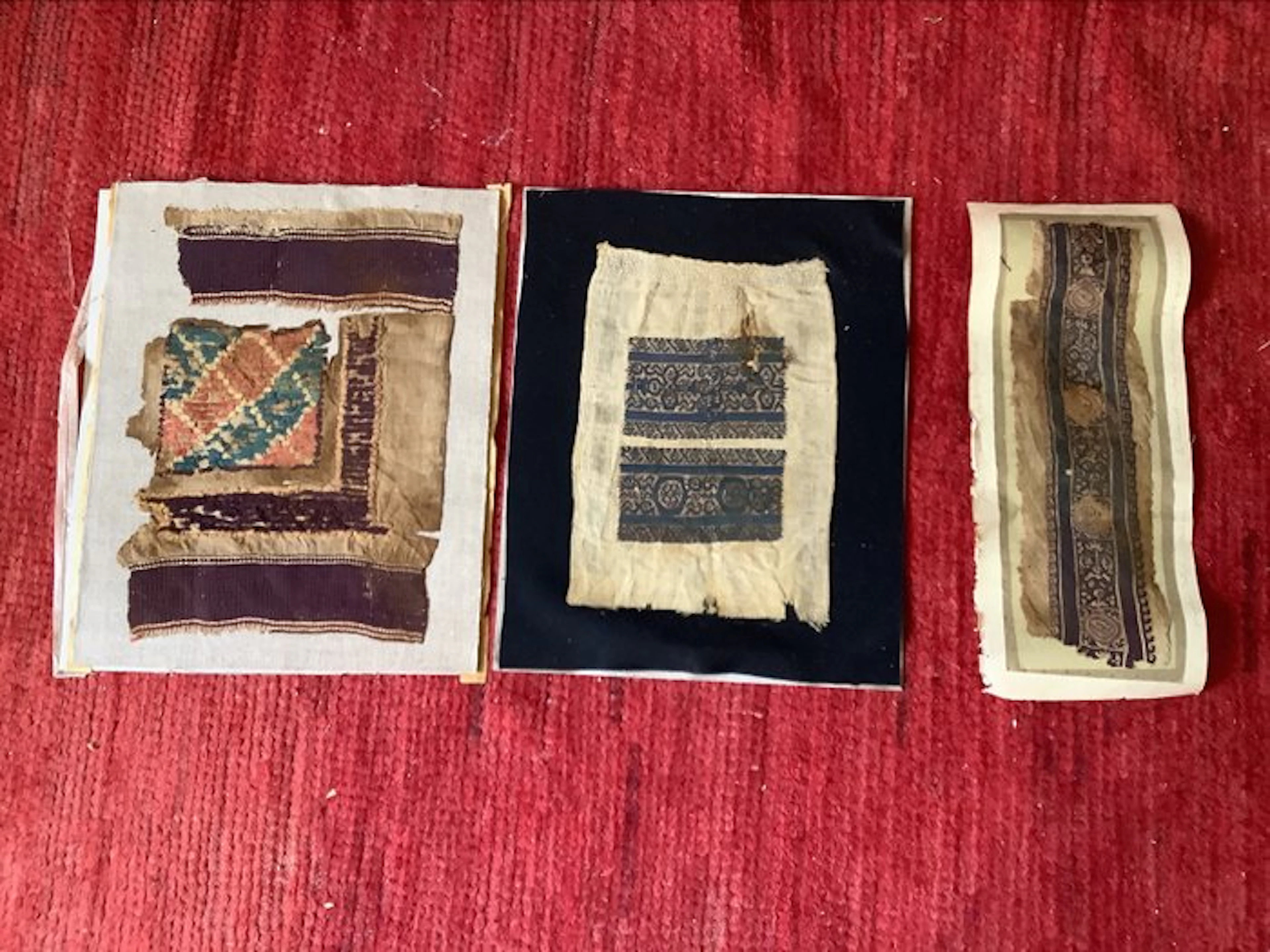 Ancient Egypt, Late Period 3 Coptic textile fragments