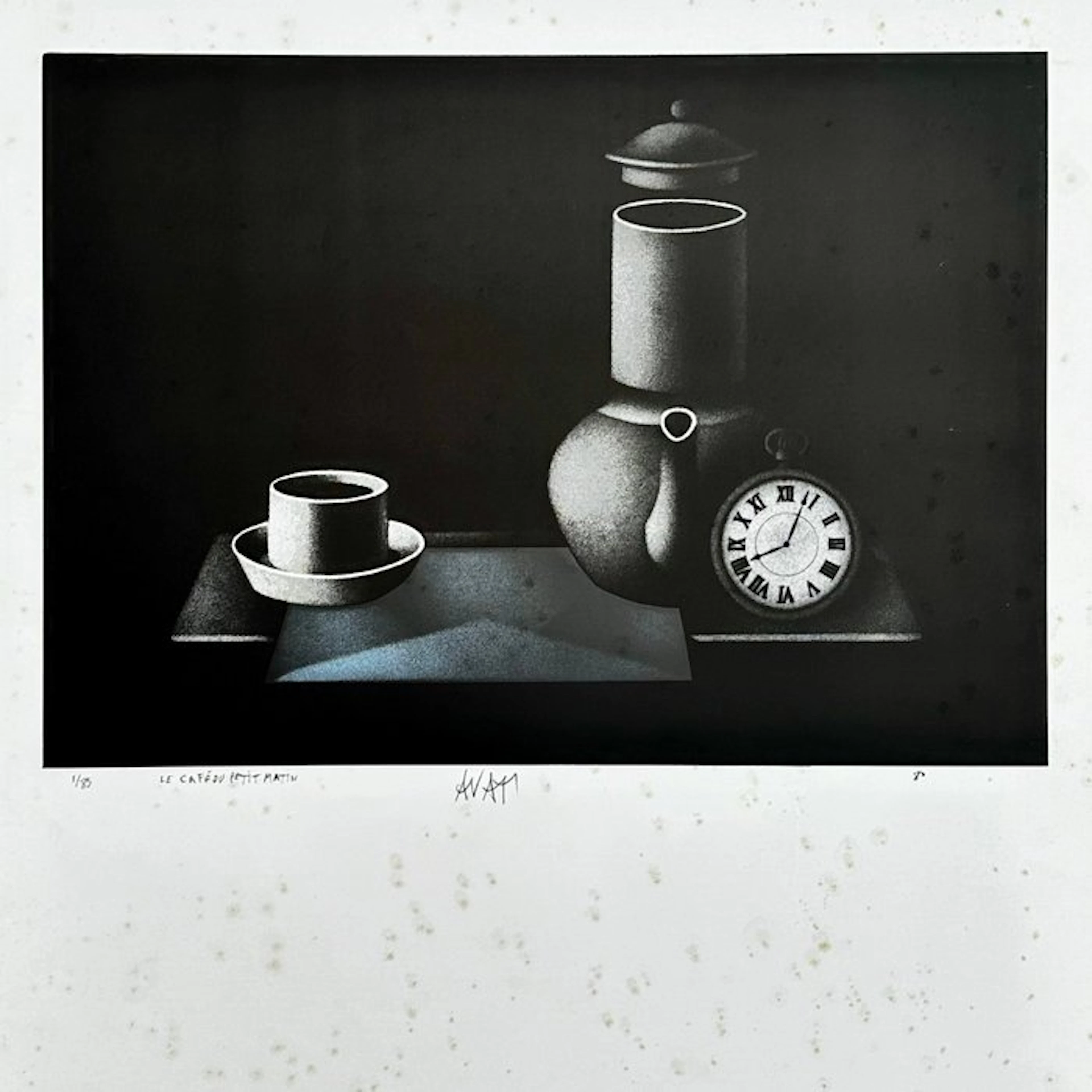 Mario Avati (1921-2009) - Le café du petit matin