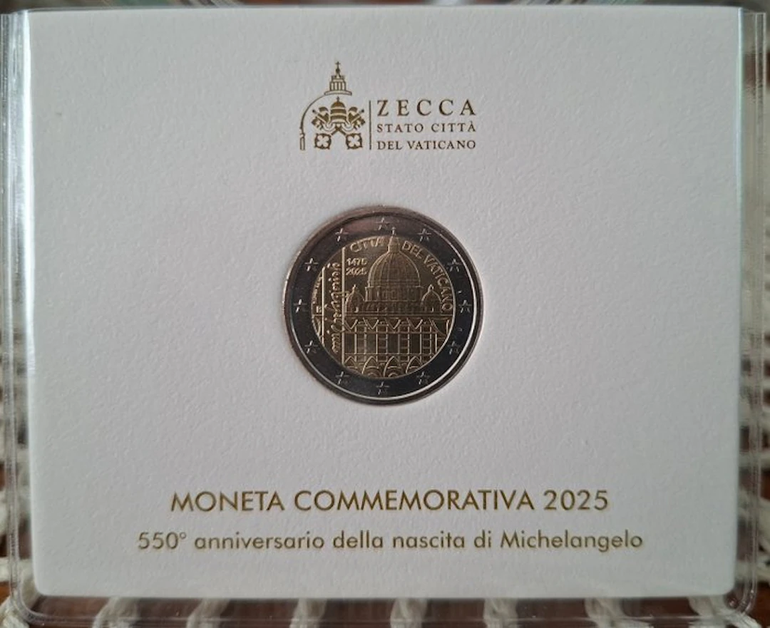 Vatican. 2 Euro 2025 "Michelangelo" (No reserve price)