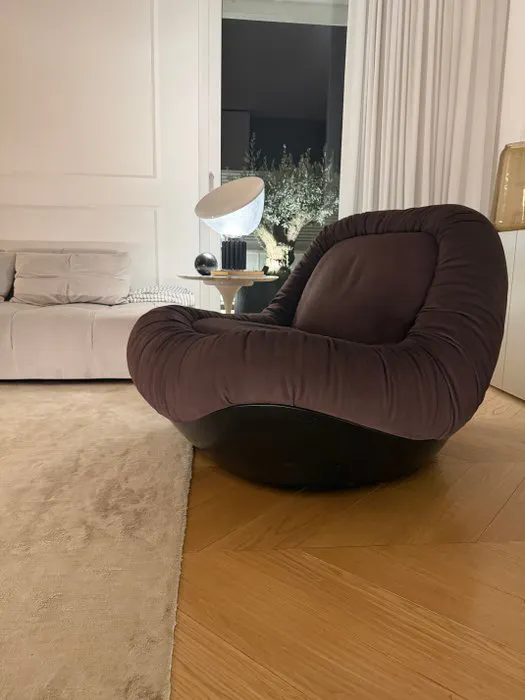 BAXTER - Armchair - BARRET ARMCHAIR - Suede - Nabuk Swivel Armchair