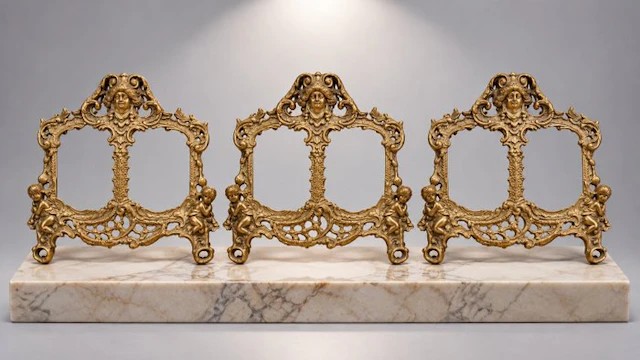 Wall decoration (3) - Belgium - brass photo frames