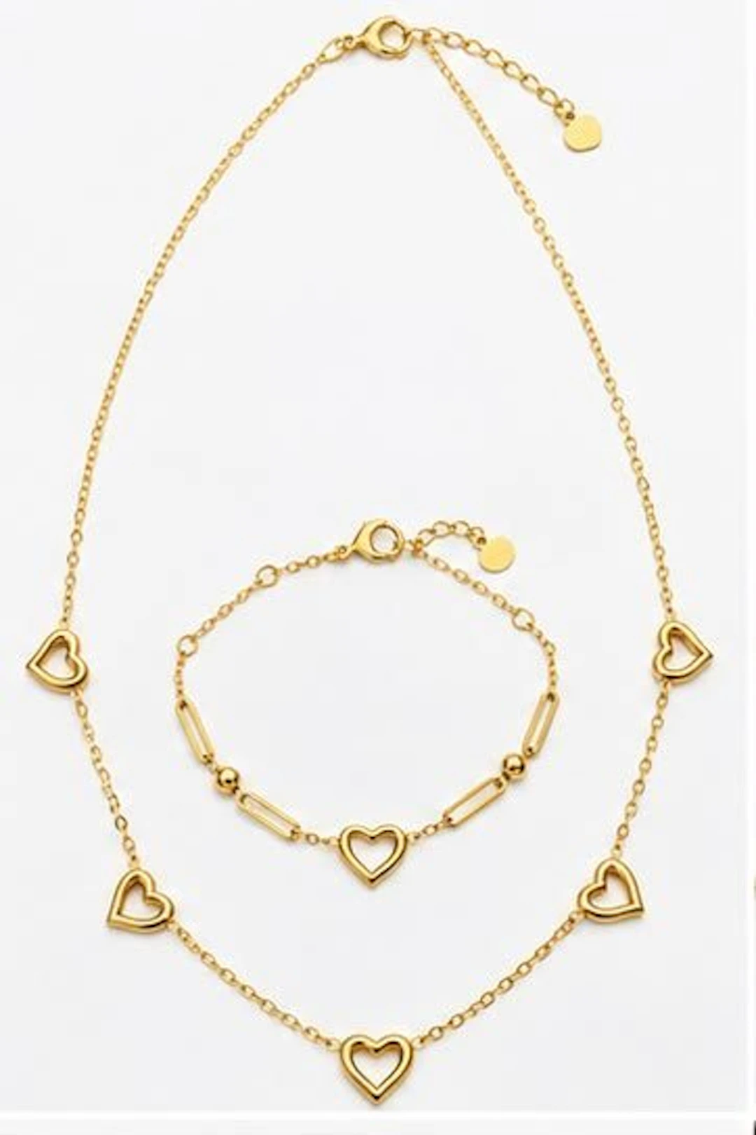 No reserve price - 2 piece jewellery set - 18 kt