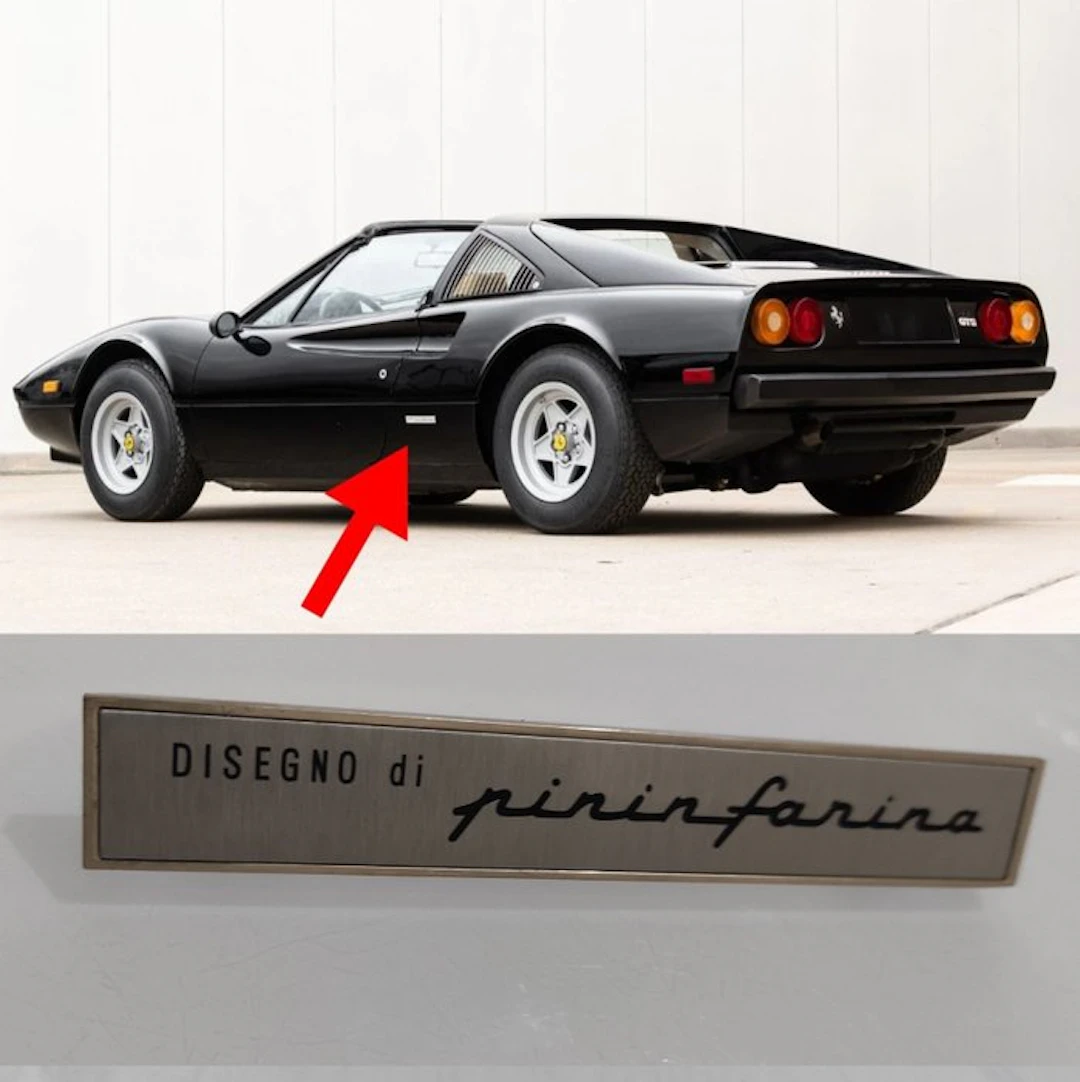 Ferrari 1980s–1990s emblem design by Pininfarina...