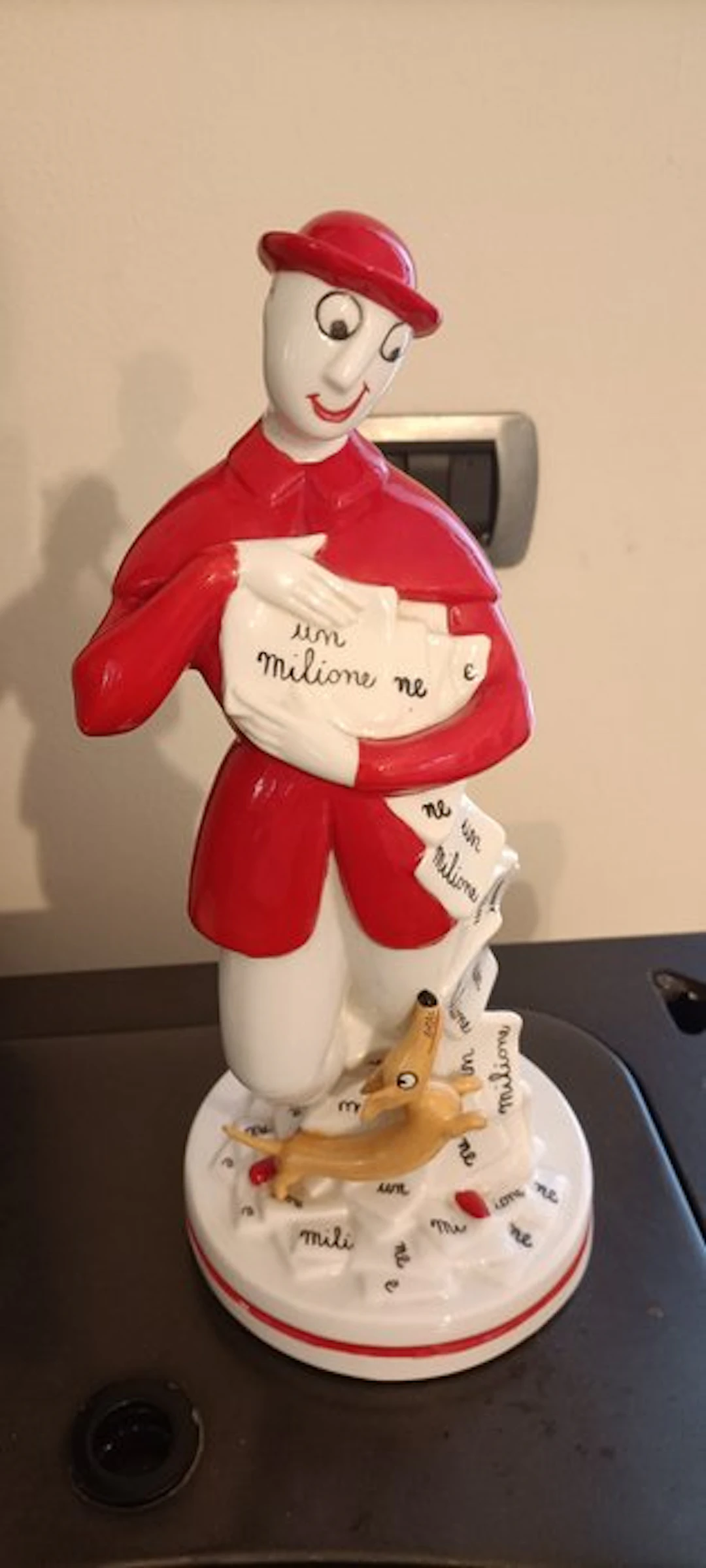 Fabris - Figurine - Signor Bonaventura con il bassotto - Porcelain, Glaze