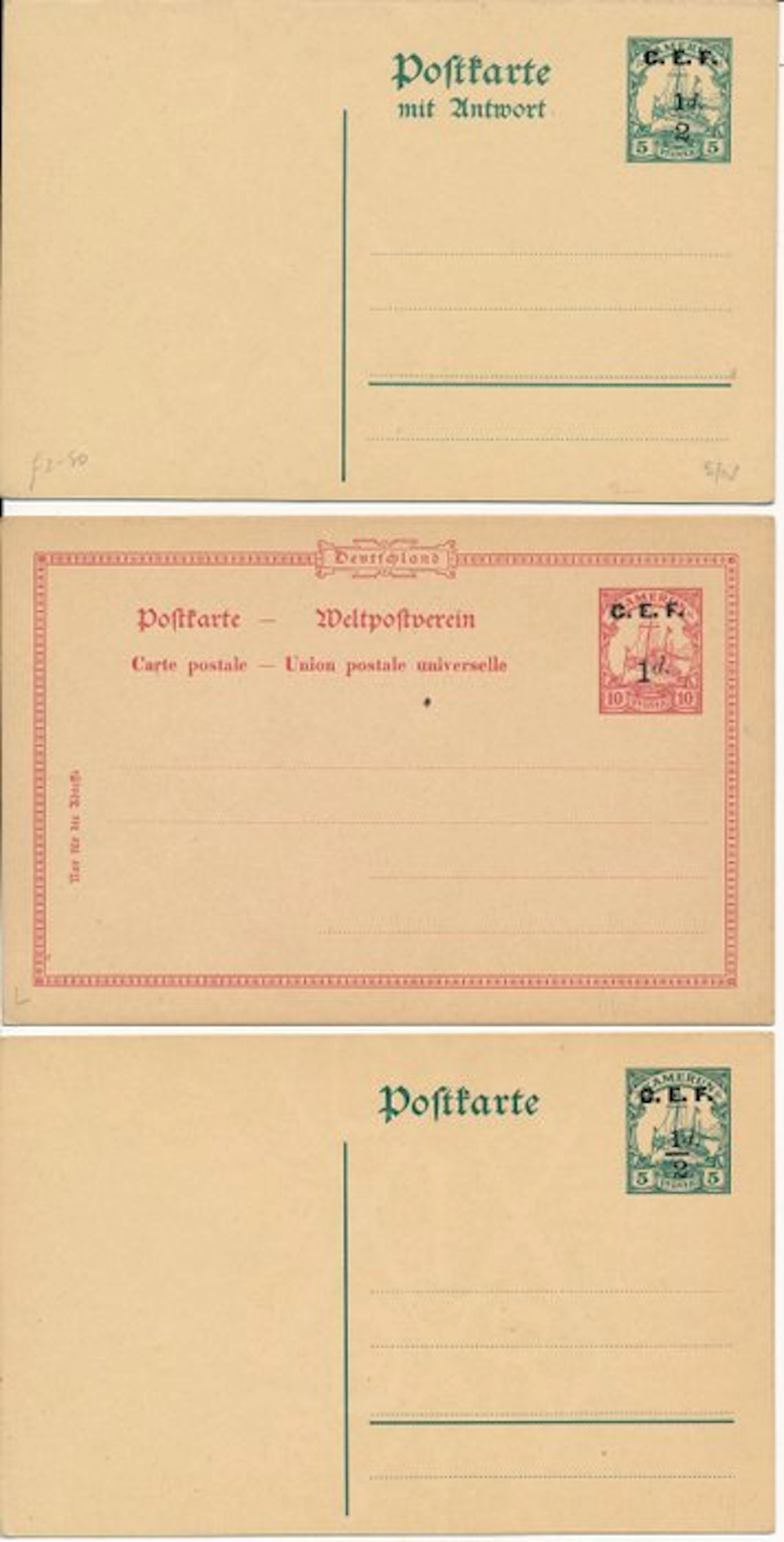 German Colonies - Cameroon 1915 - British occupation