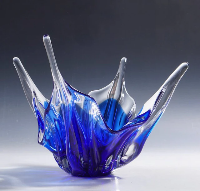 Vallerysthal France - Platter - Cobalt blue splash with bright spots