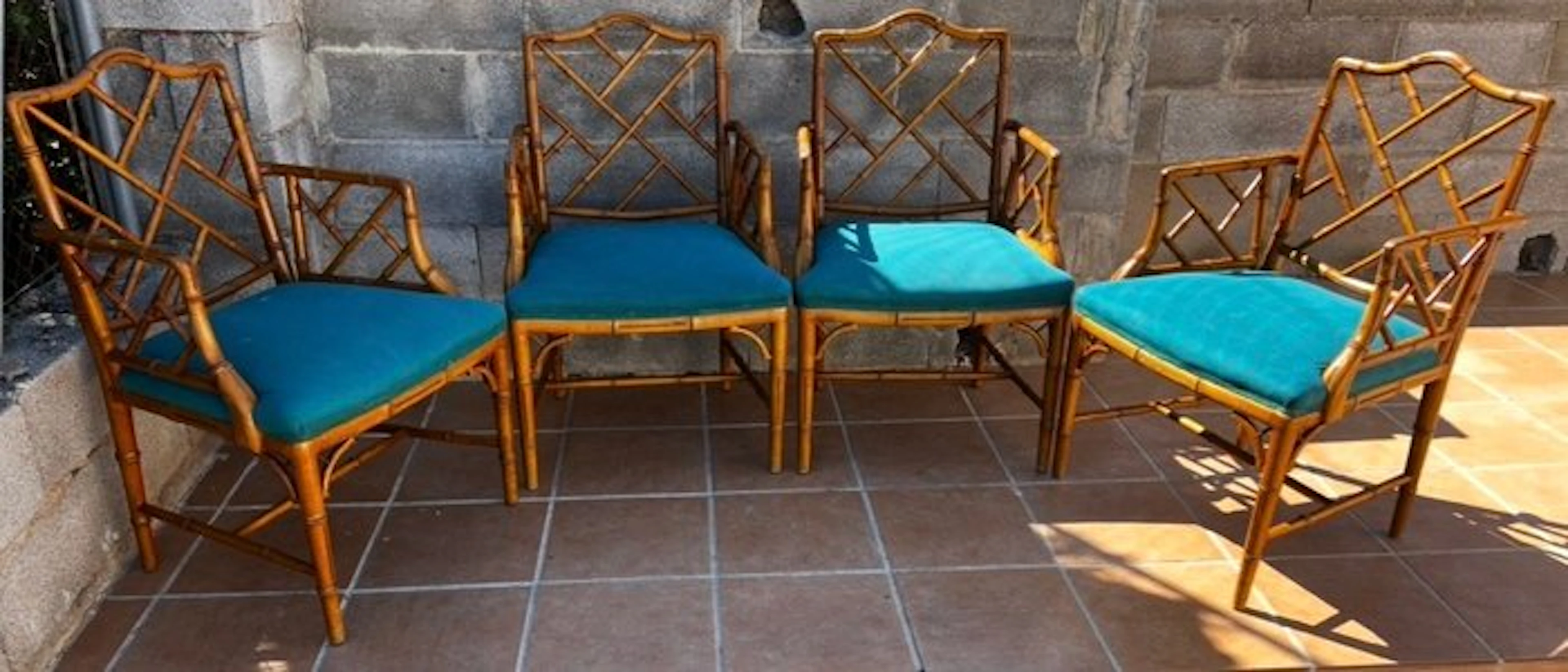 Chair (4) - Hardwood - Chinese Chippendale