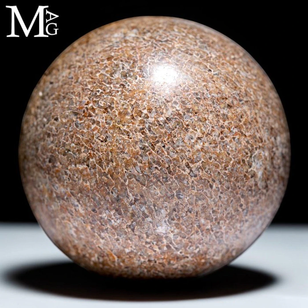 Fossilized Agatized Dinosaur Bone Sphere Rare Jurassic...