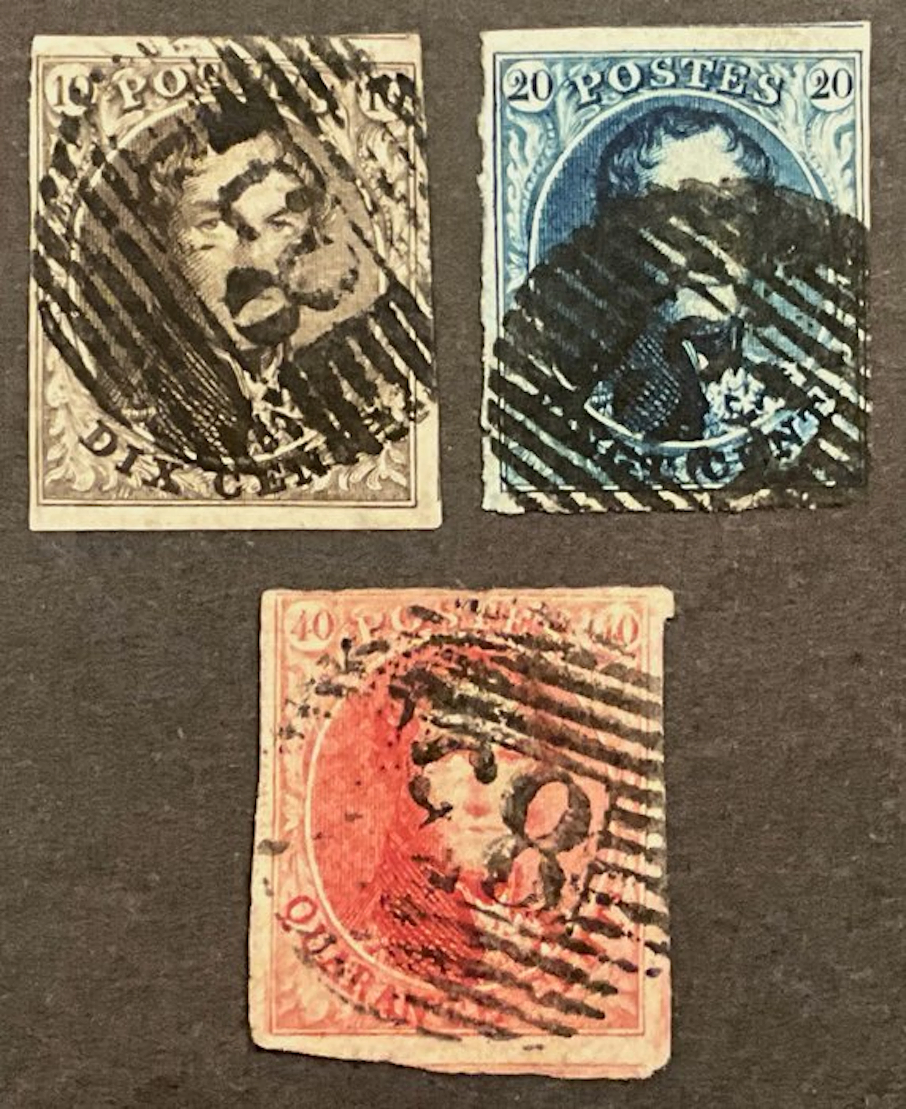 Belgium 1849/1850 - Leopold I - Medallion with watermark...